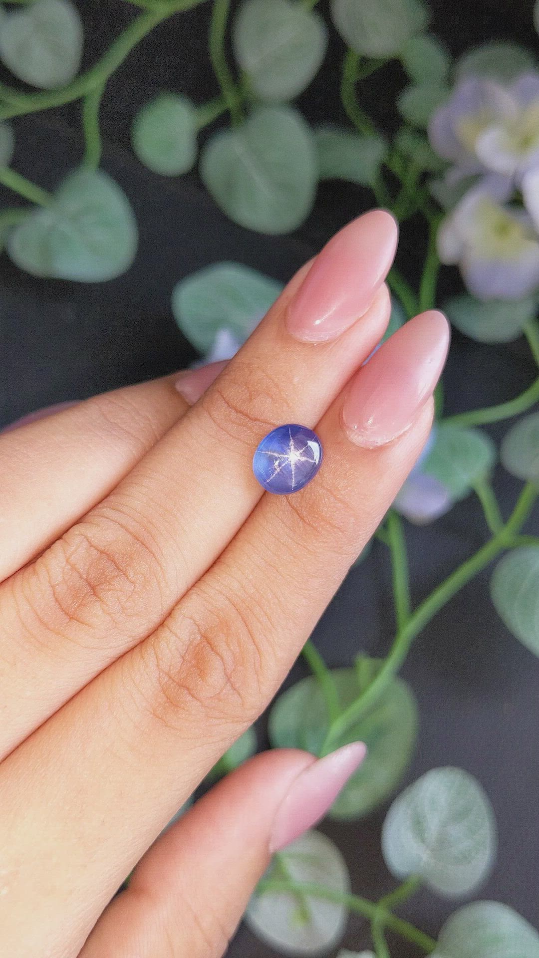 3.91 Ct. Blue Star Sapphire from Ceylon (Sri Lanka) Size Video