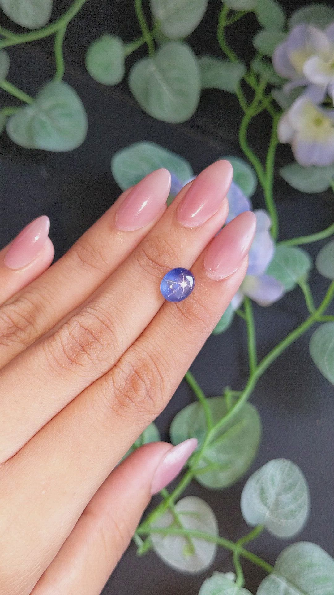 3.91 Ct. Blue Star Sapphire from Ceylon (Sri Lanka) Size Video