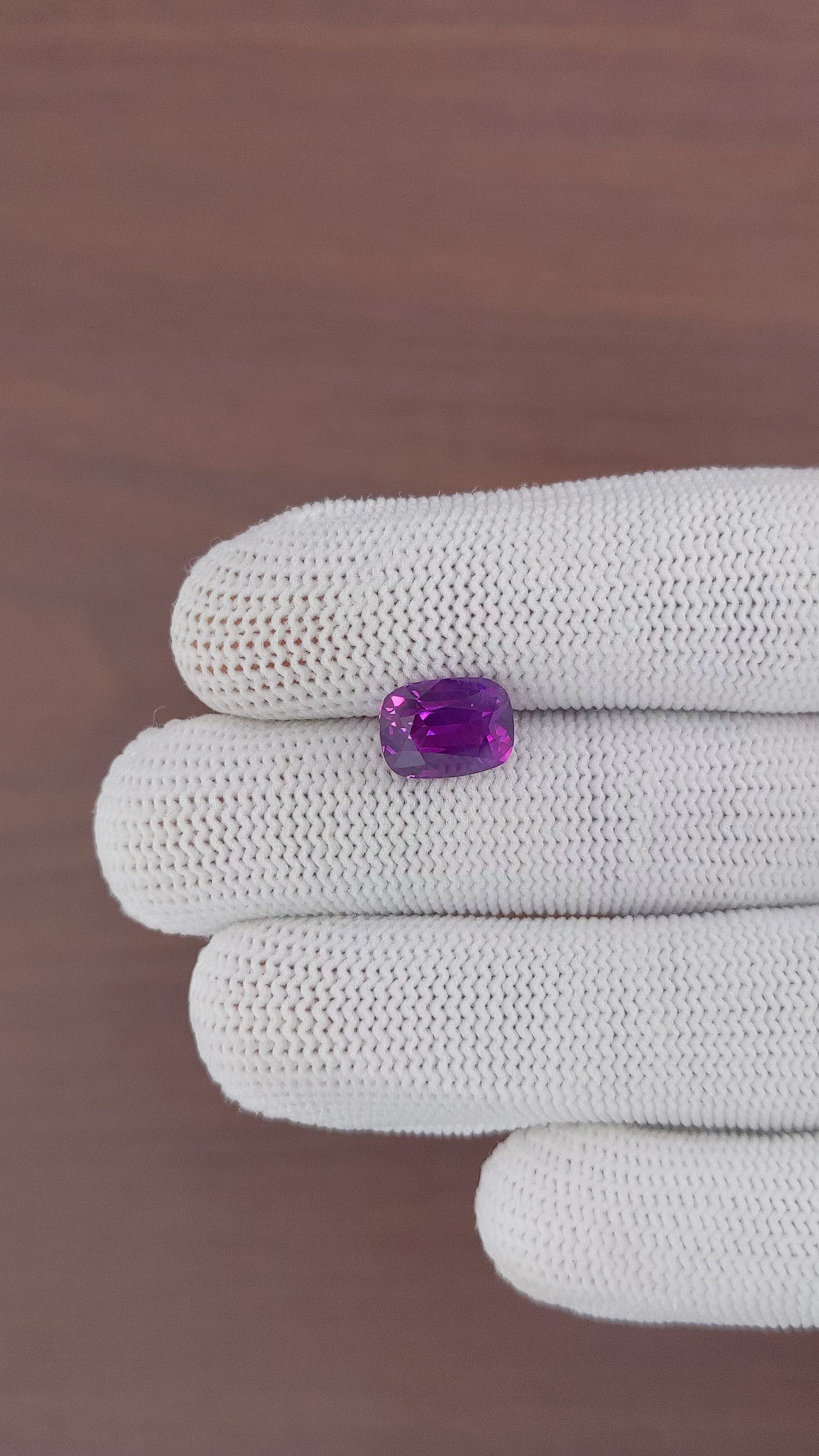 4.51 Ct. Purple Sapphire from Madagascar Size Video