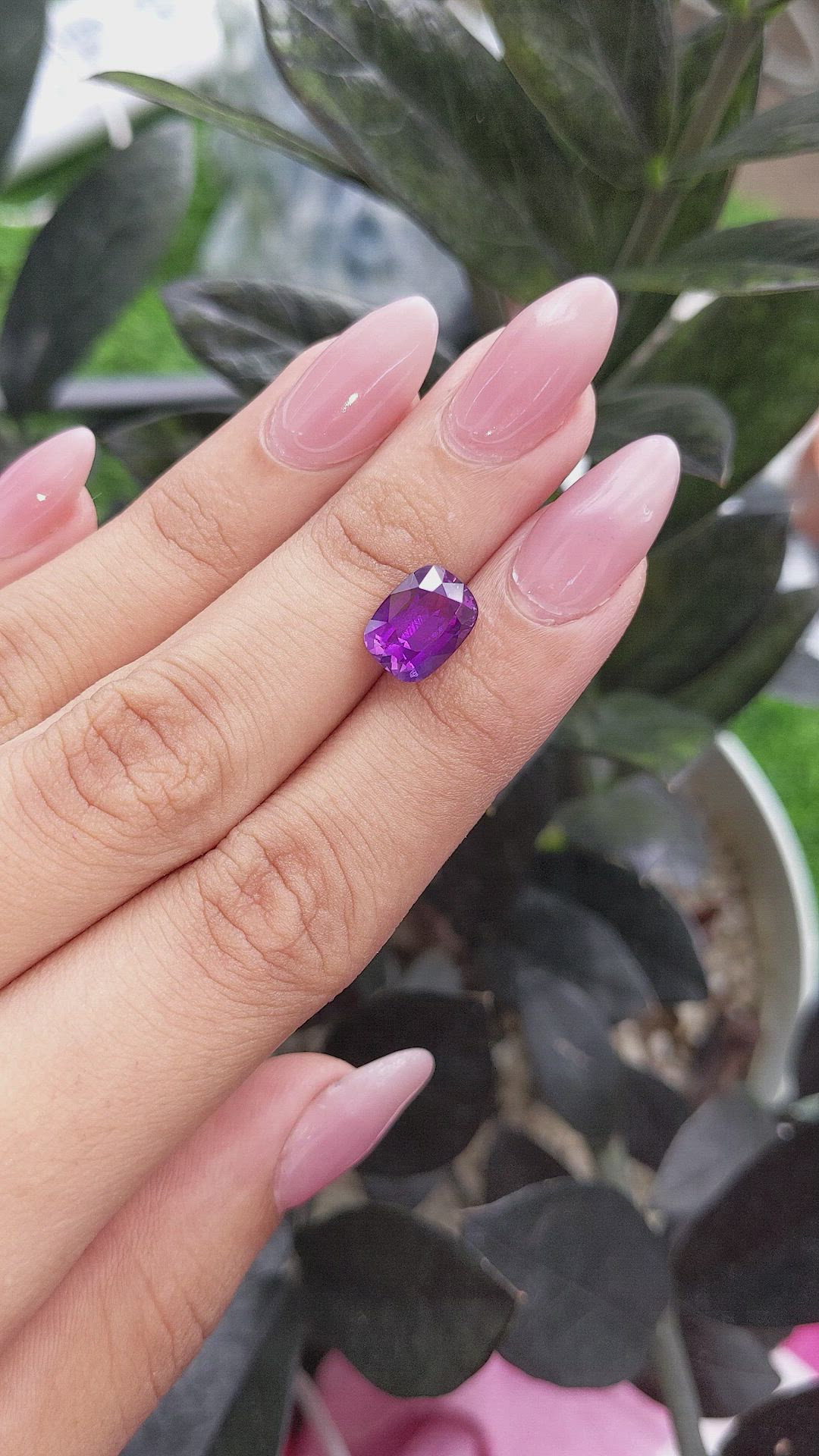4.51 Ct. Purple Sapphire from Madagascar Size Video