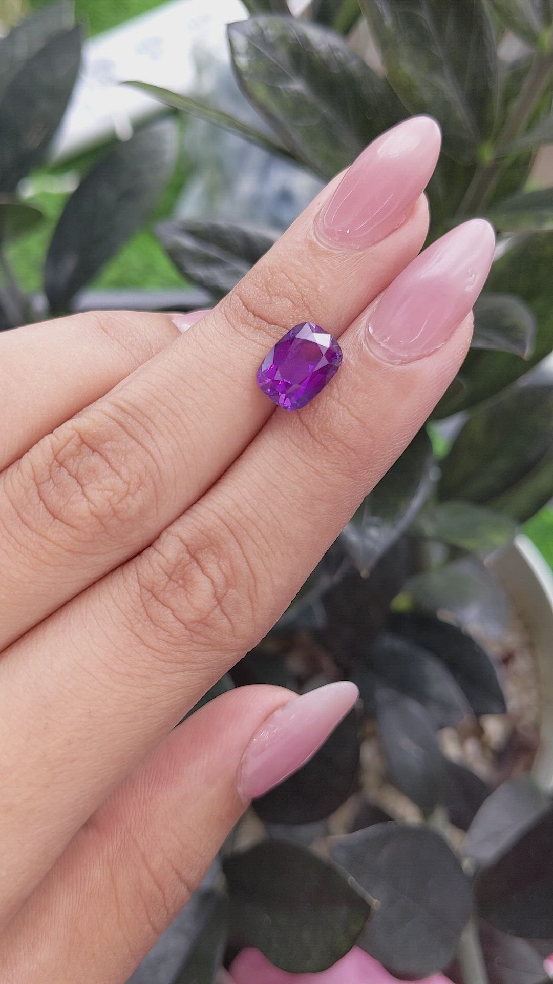 4.51 Ct. Purple Sapphire from Madagascar Size Video