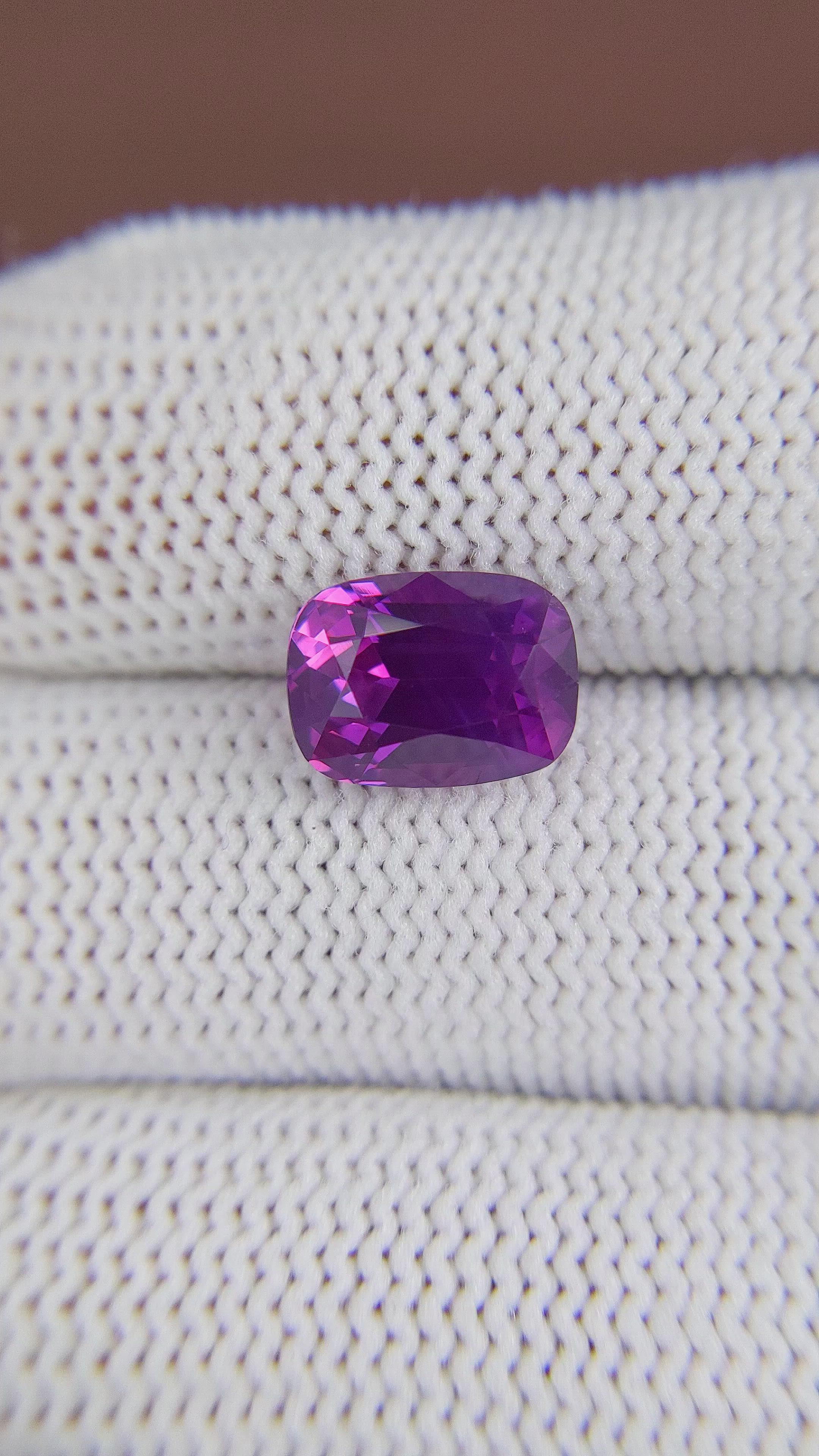 4.51 Ct. Purple Sapphire from Madagascar Size Video