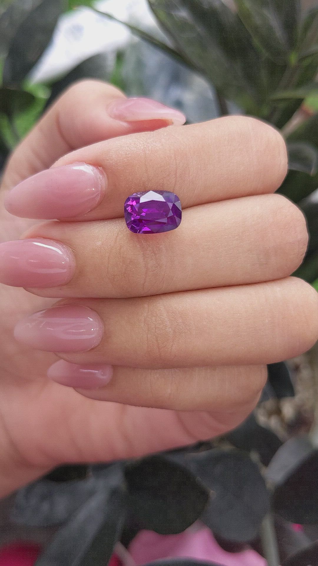 4.51 Ct. Purple Sapphire from Madagascar Size Video