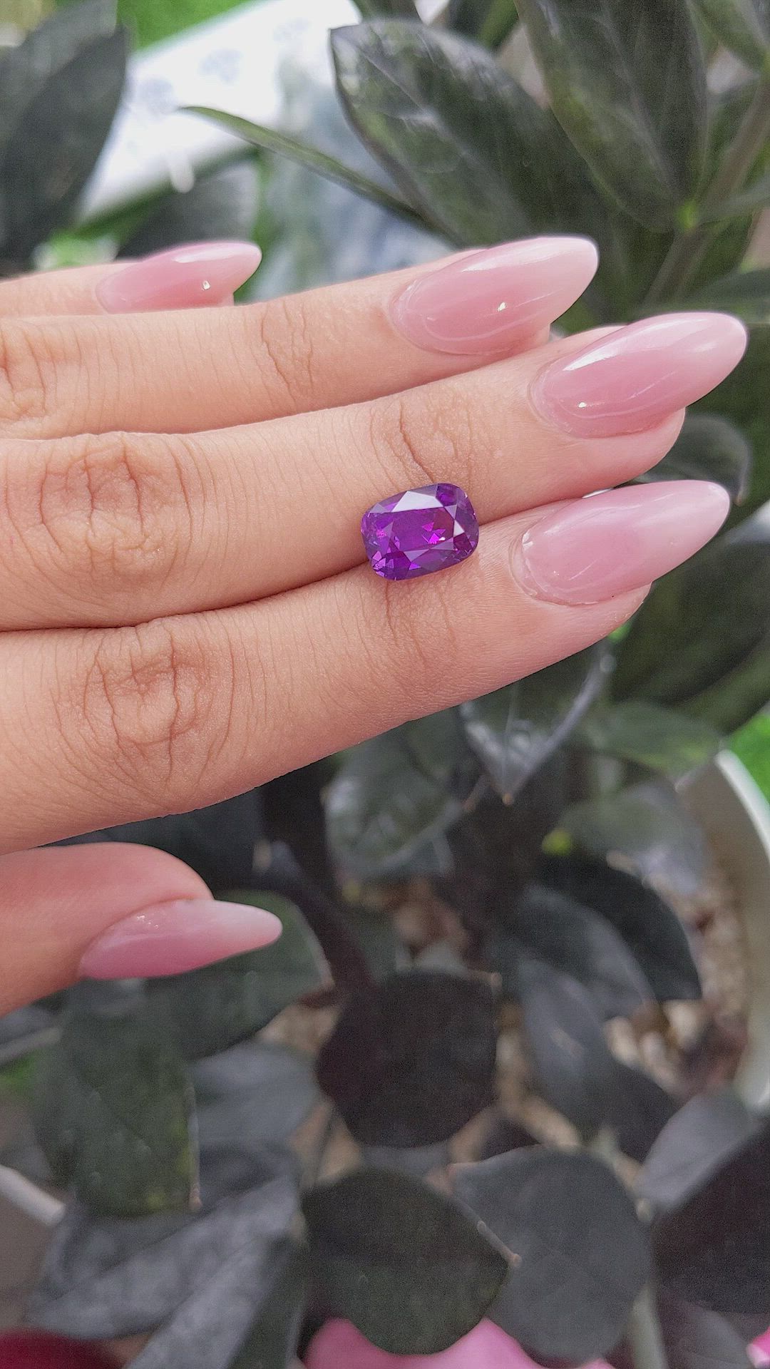 4.51 Ct. Purple Sapphire from Madagascar Size Video