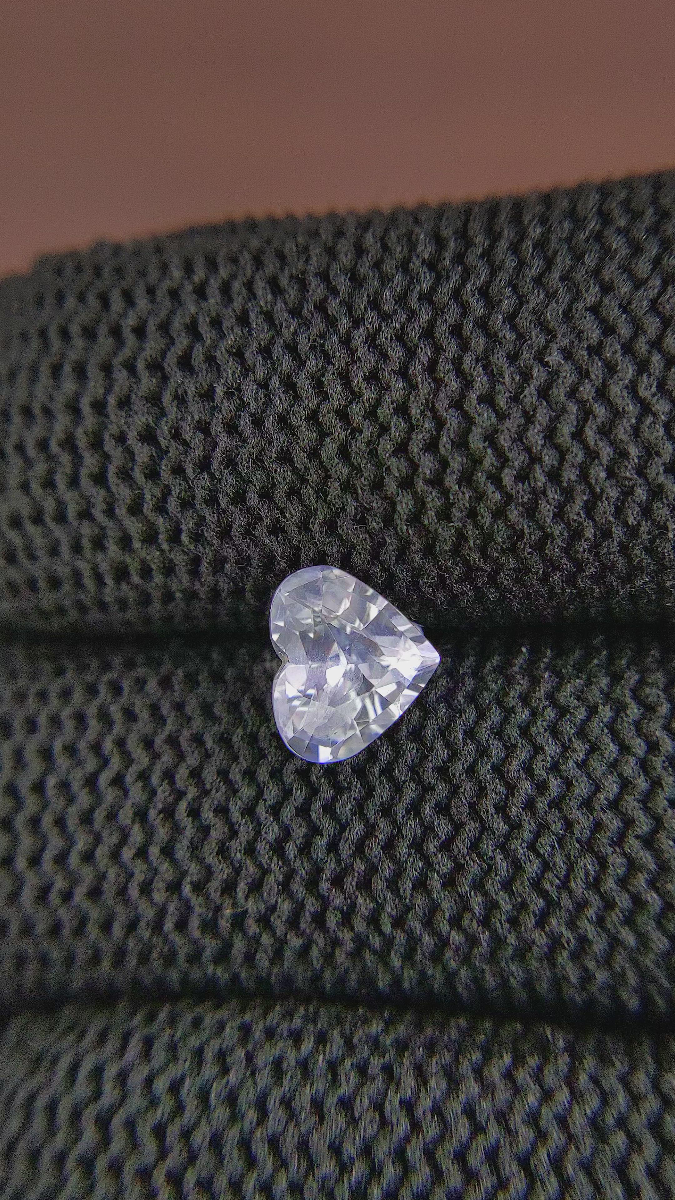 1.32 Ct. White Sapphire from Ceylon (Sri Lanka) Size Video