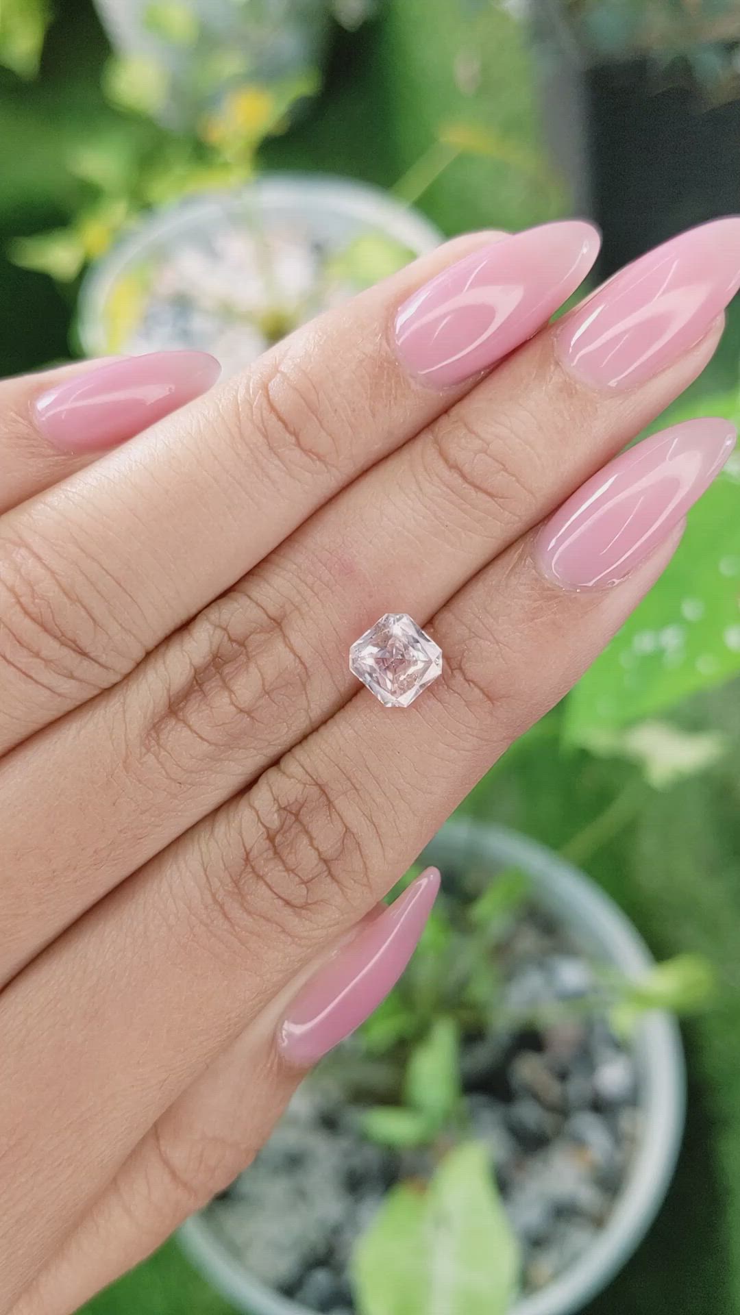 1.66 Ct. Peach Sapphire from Ceylon (Sri Lanka) Size Video