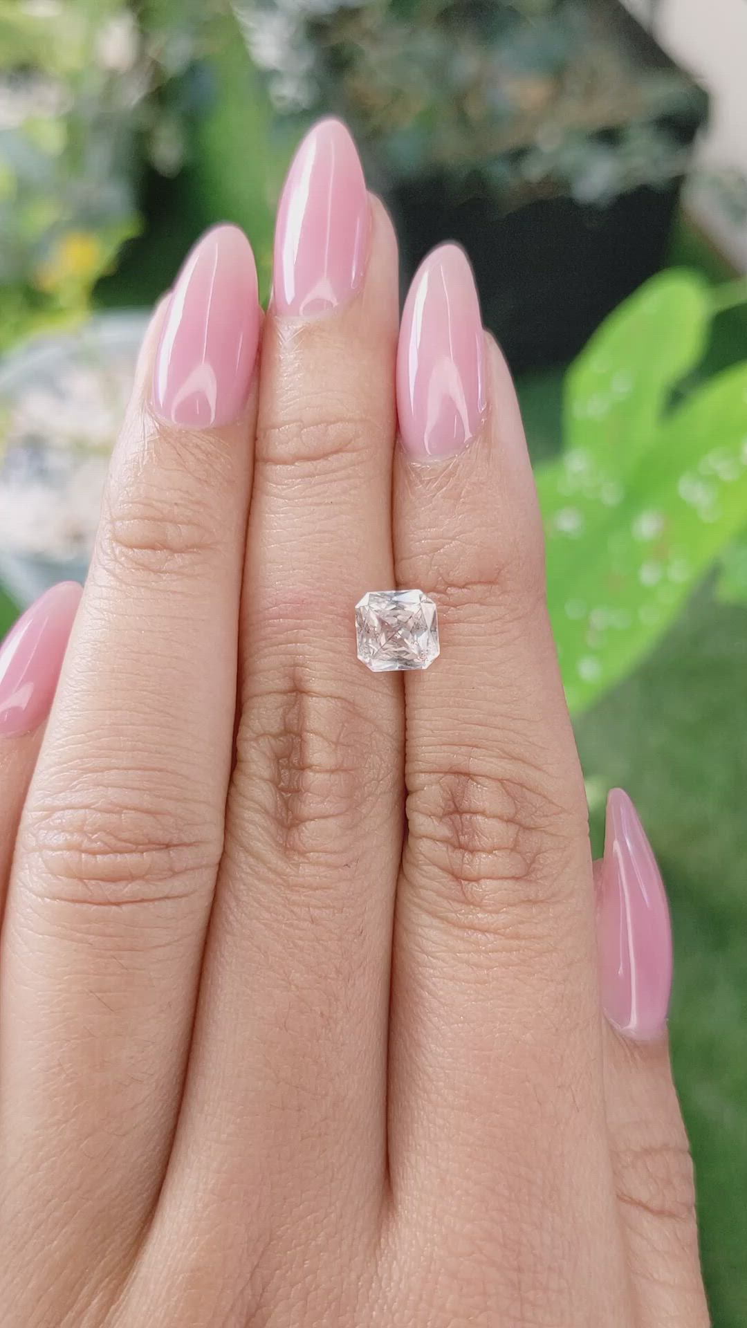 1.66 Ct. Peach Sapphire from Ceylon (Sri Lanka) Size Video