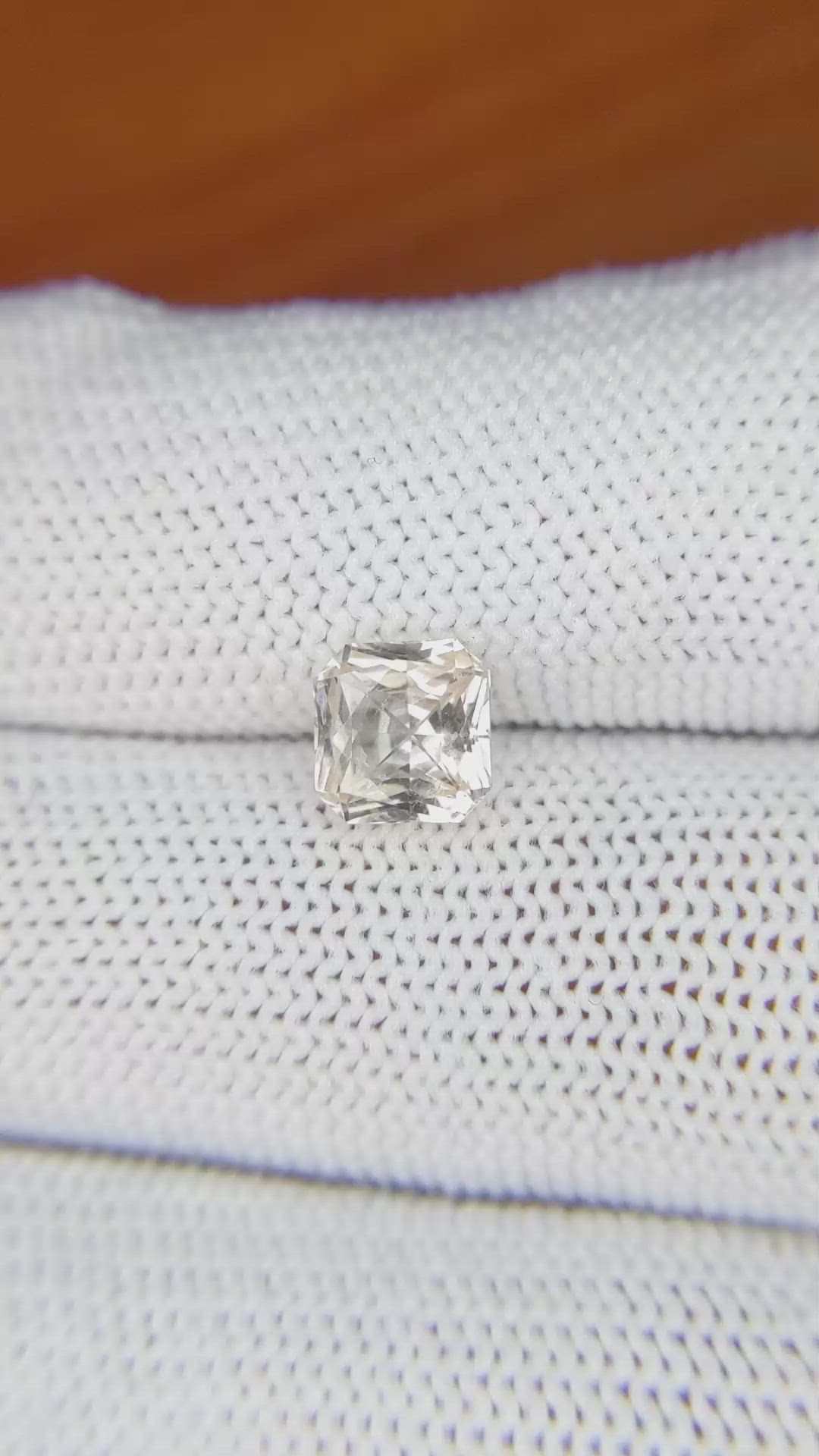 1.66 Ct. Peach Sapphire from Ceylon (Sri Lanka) Size Video