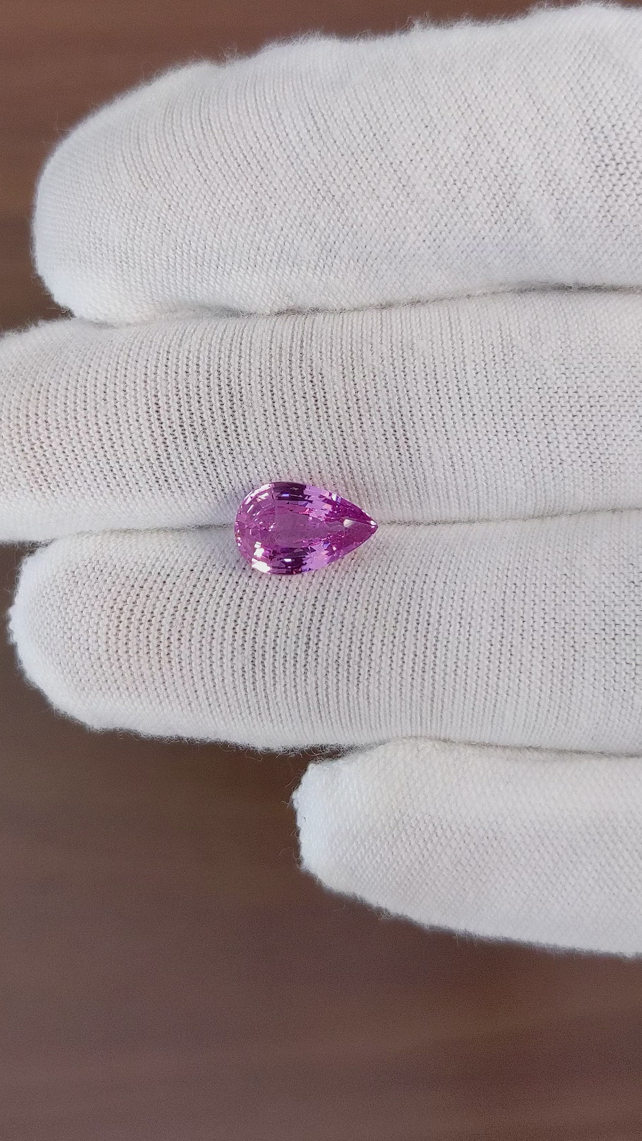2.56 Ct. Purplish Pink Sapphire from Ceylon (Sri Lanka) Size Video