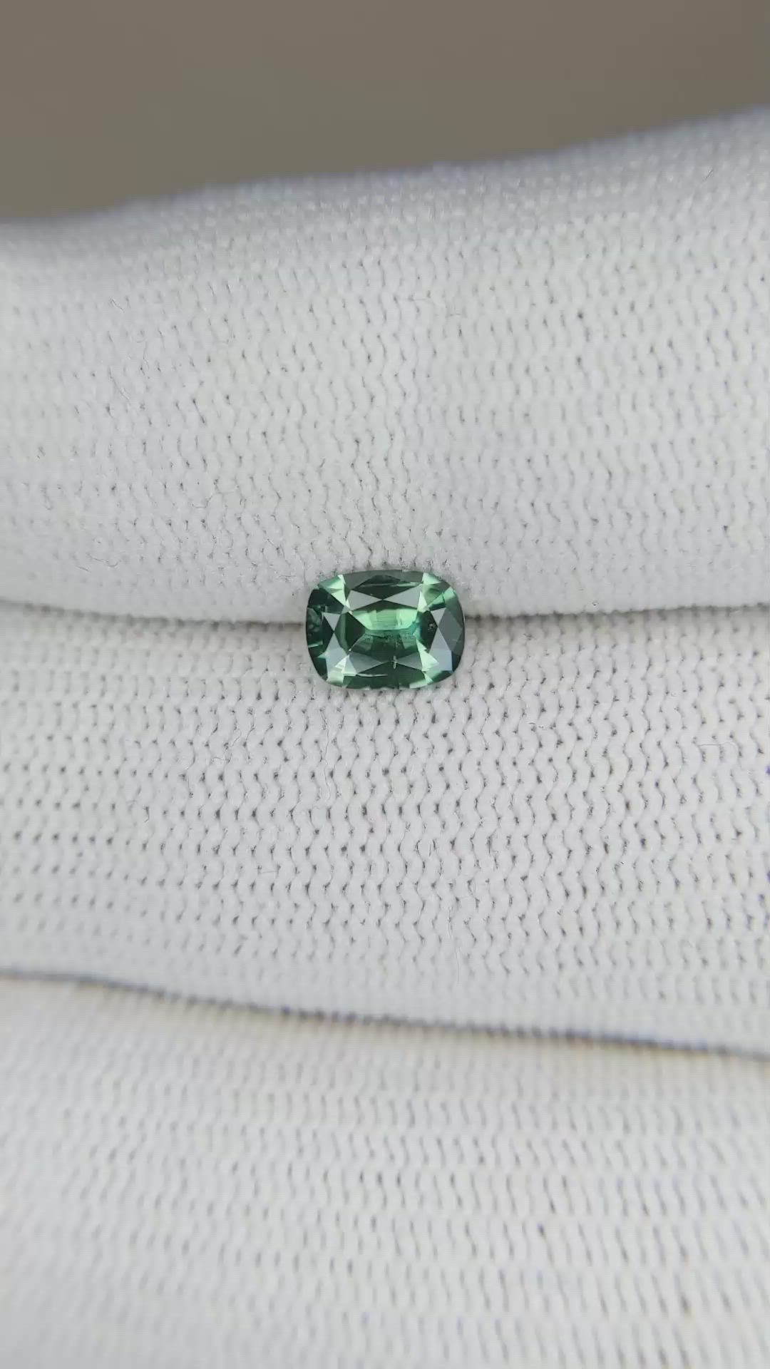 0.66 Ct. Bluish Green Sapphire from Madagascar Size Video