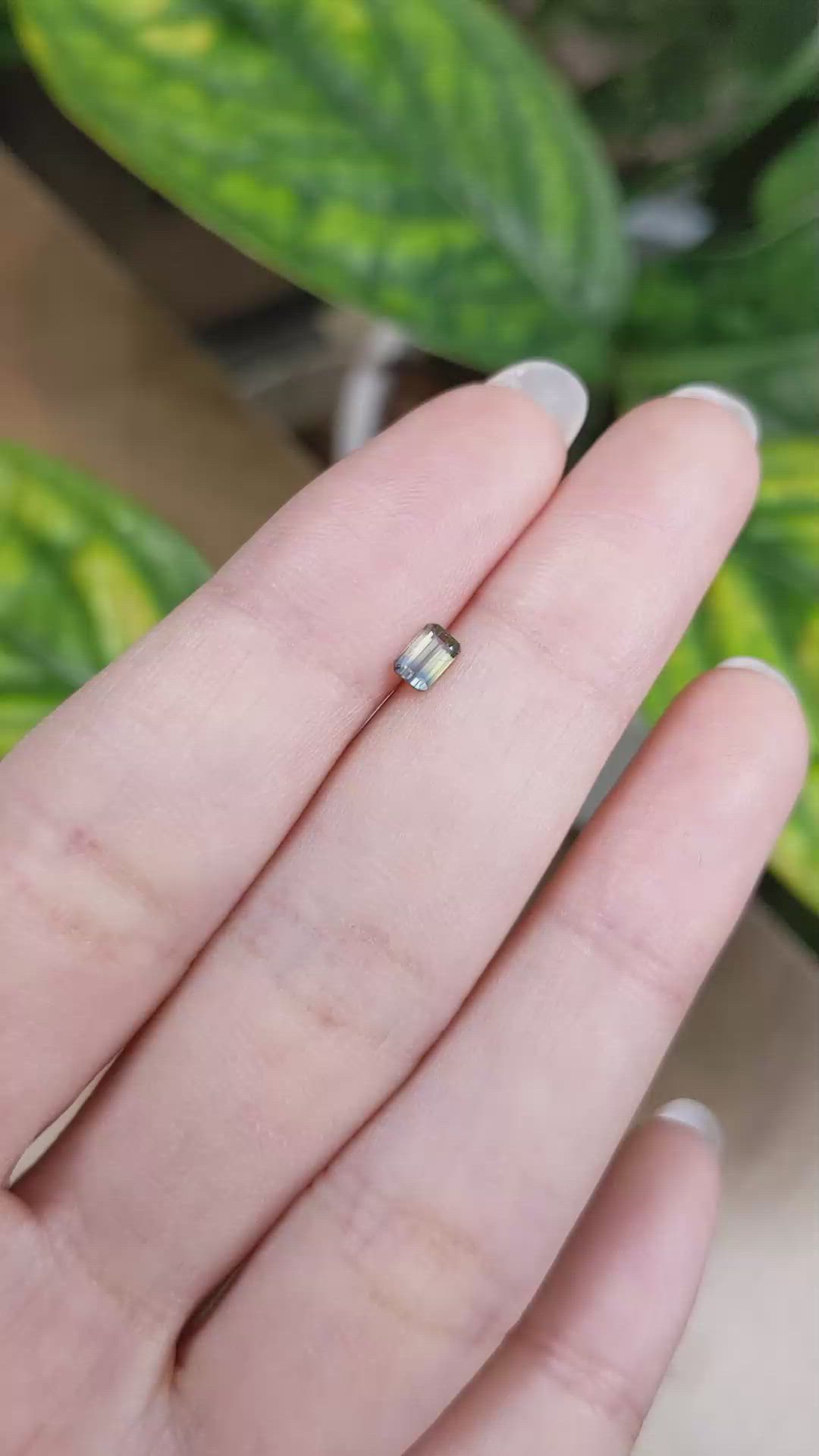 0.35 Ct. Bi Color Sapphire from Madagascar Size Video