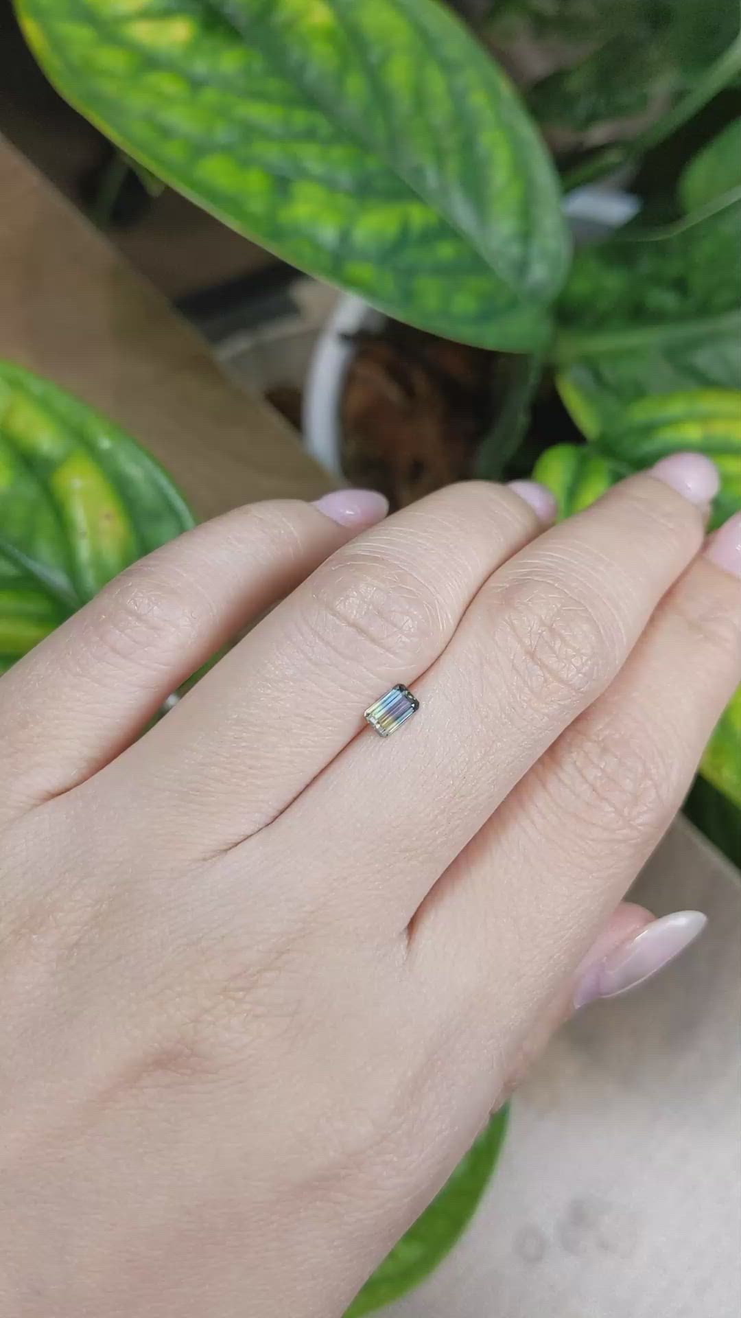 0.41 Ct. Bi Color Sapphire from Madagascar Size Video