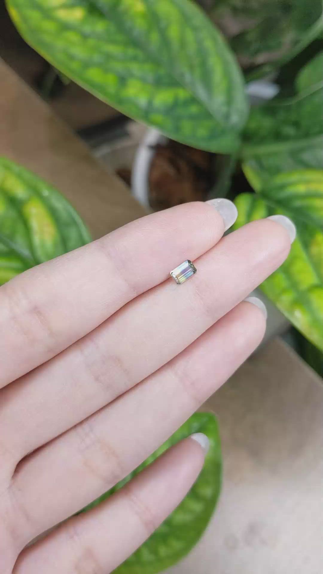 0.41 Ct. Bi Color Sapphire from Madagascar Size Video