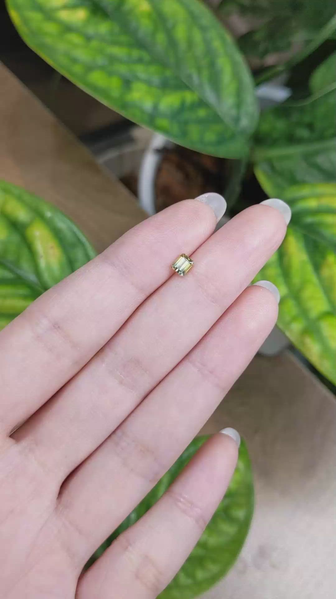 0.47 Ct. Bi Color Sapphire from Madagascar Size Video