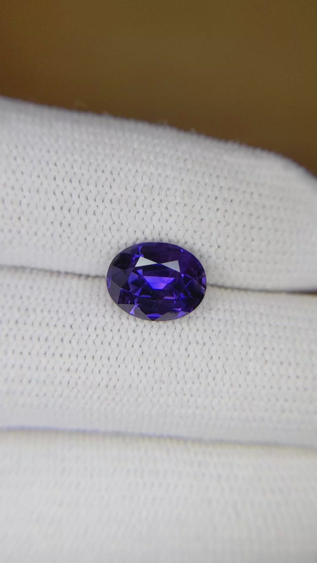 3.06 Ct. Purple Sapphire from Ceylon (Sri Lanka) Size Video