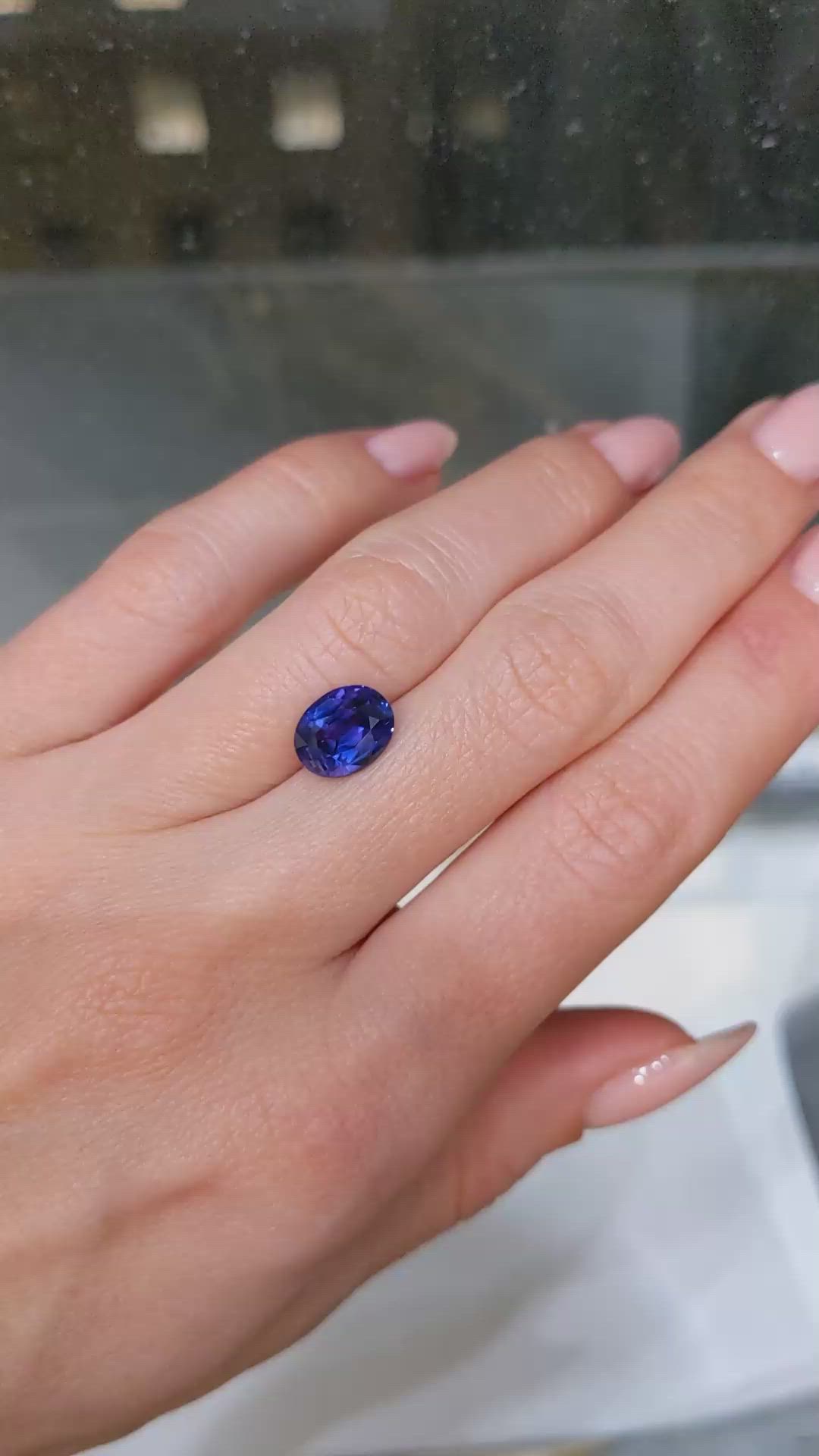 3.06 Ct. Purple Sapphire from Ceylon (Sri Lanka) Size Video