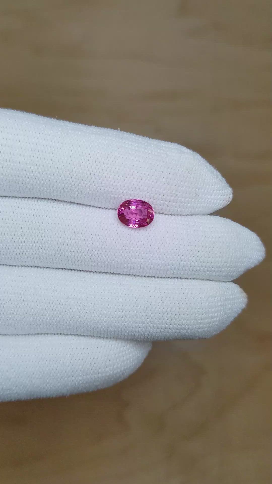 1.50 Ct. Pink Sapphire from Madagascar Size Video