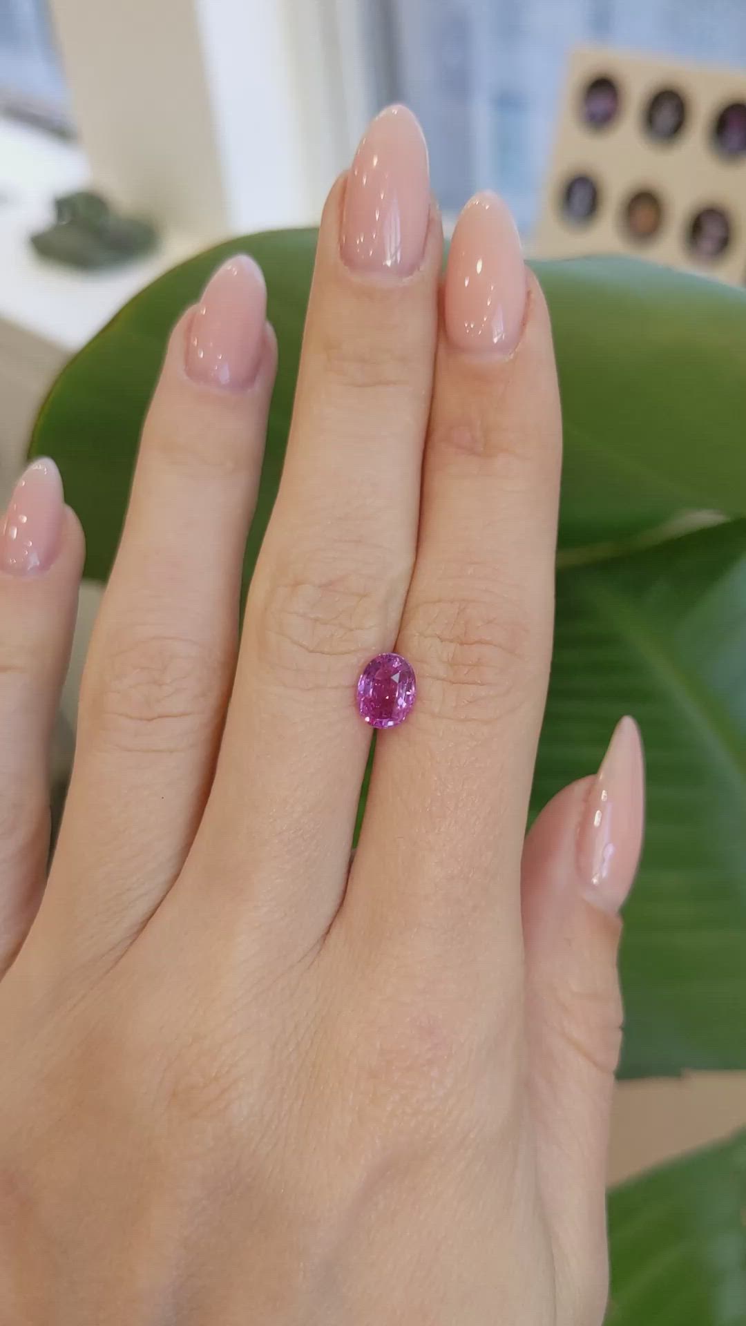 1.50 Ct. Pink Sapphire from Madagascar Size Video