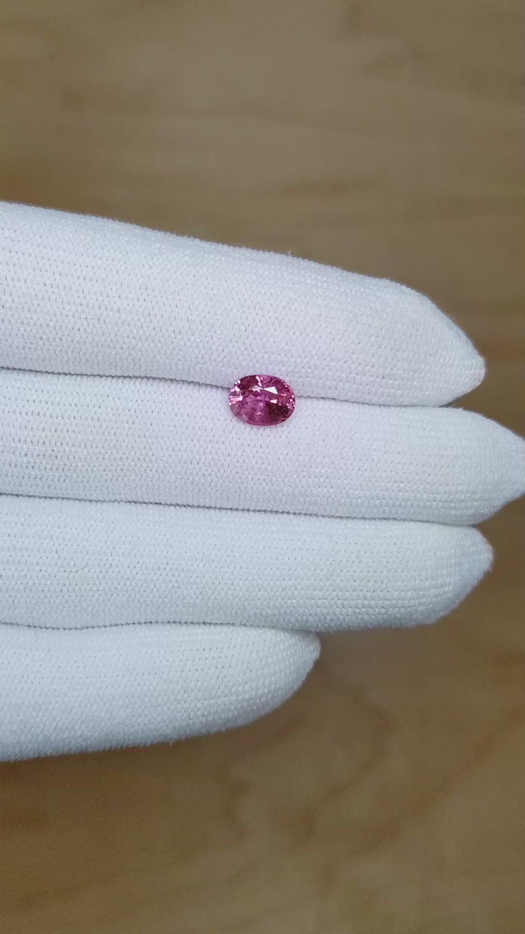 1.64 Ct. Pink Sapphire from Ceylon (Sri Lanka) Size Video