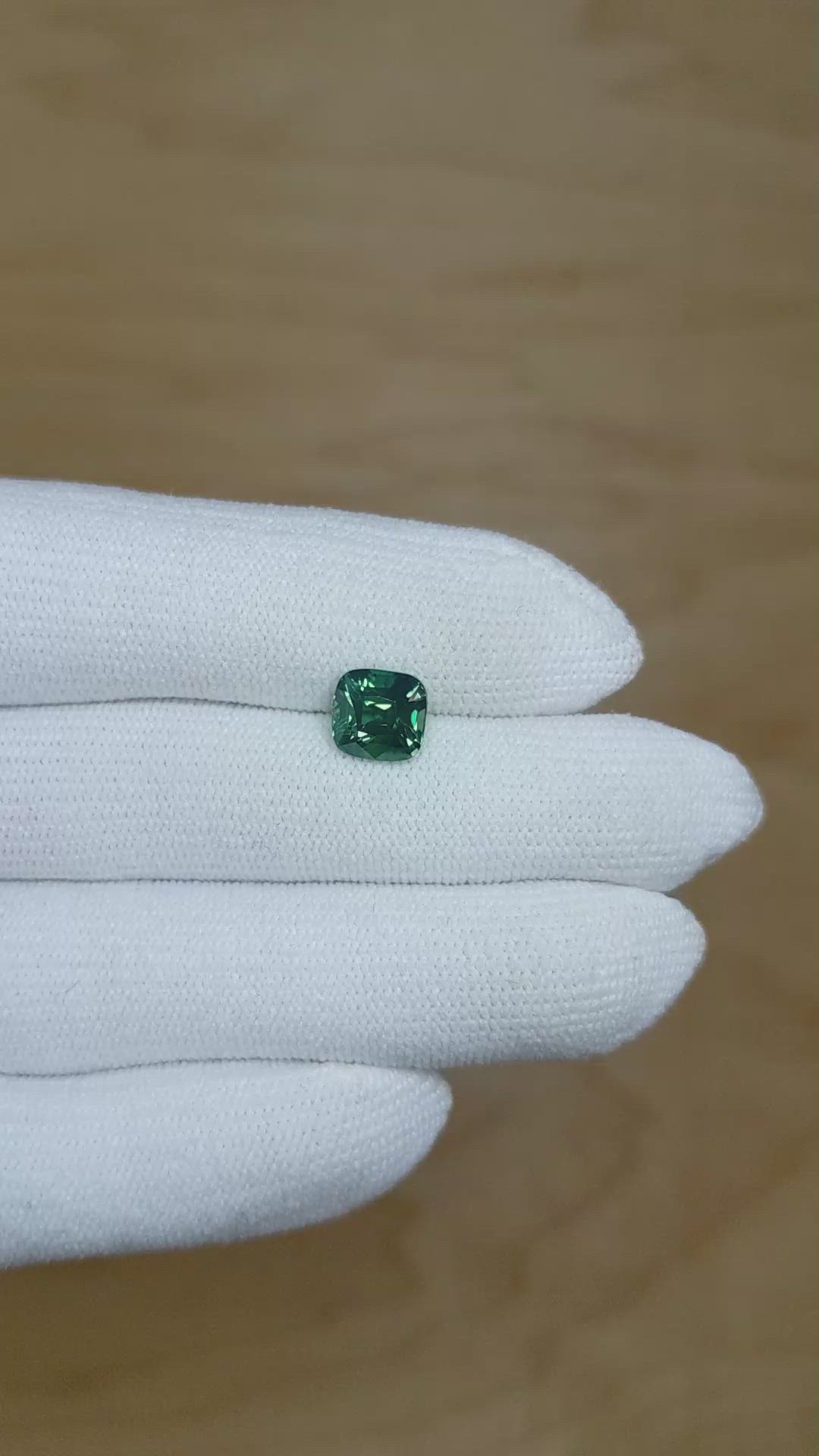 2.41 Ct. Bluish Green Sapphire from Ceylon (Sri Lanka) Size Video