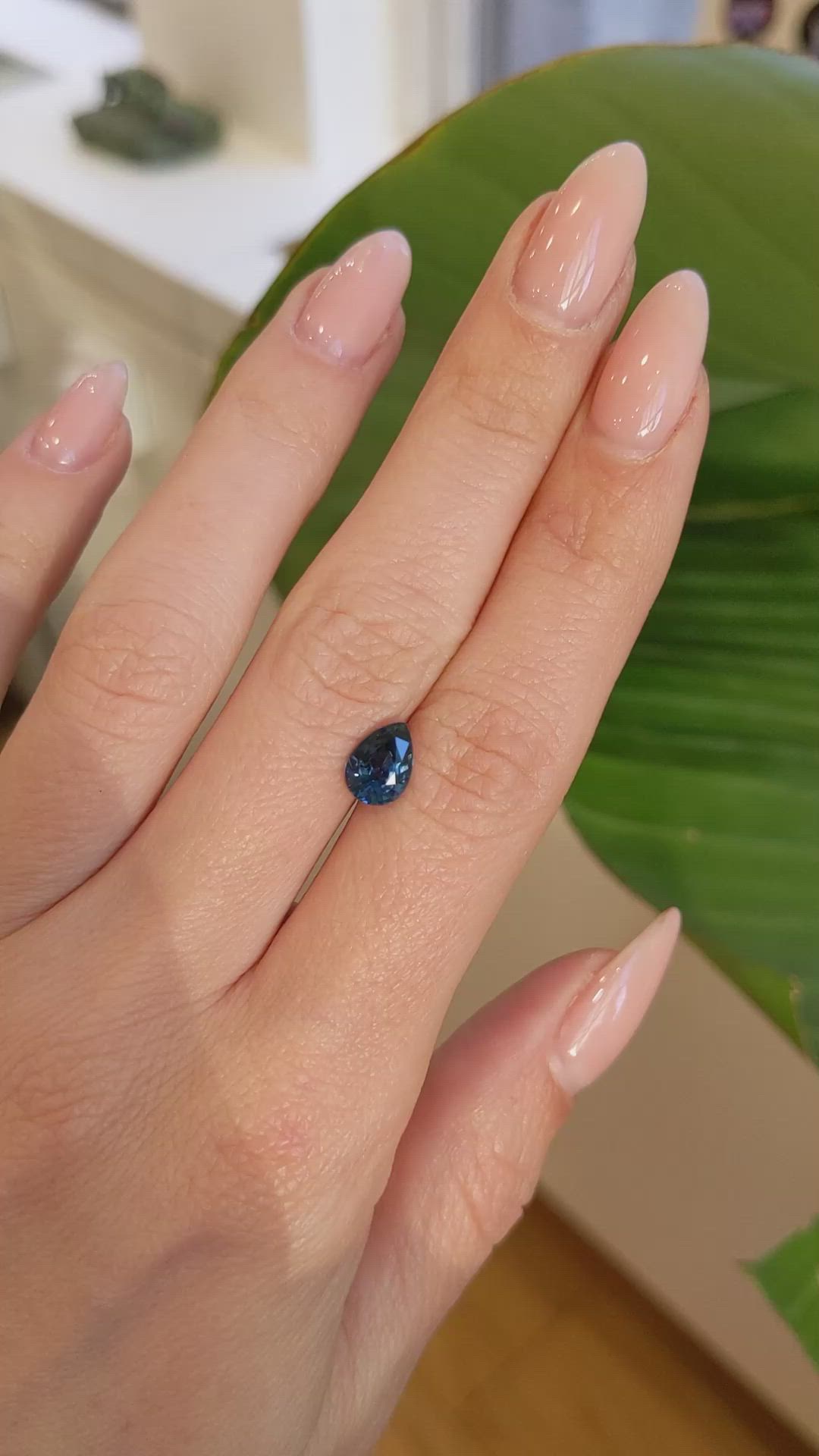 1.45 Ct. Blue Sapphire from Ceylon (Sri Lanka) Size Video
