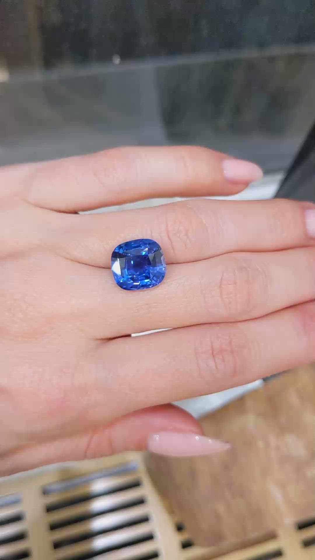 7.73 Ct. Blue Sapphire from Madagascar Size Video