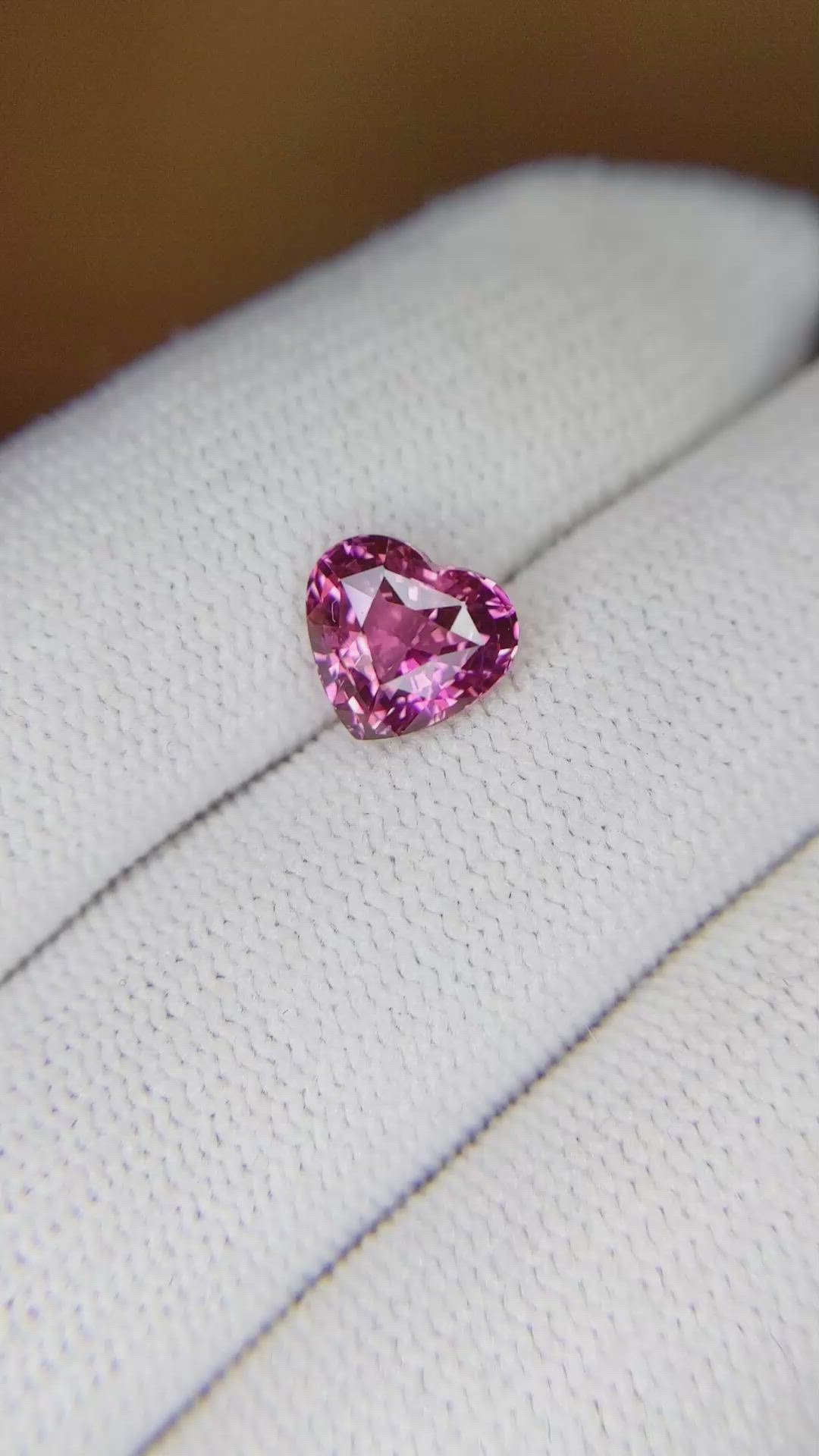 2.03 Ct. Purplish Pink Sapphire from Ceylon (Sri Lanka) Size Video
