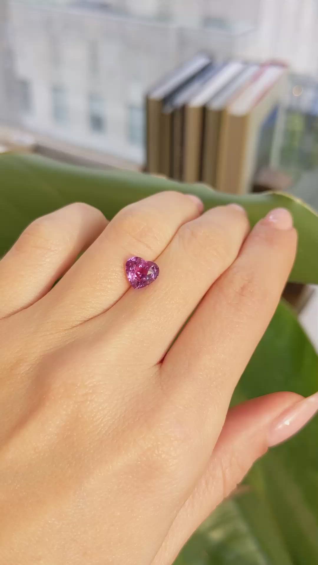 2.03 Ct. Purplish Pink Sapphire from Ceylon (Sri Lanka) Size Video