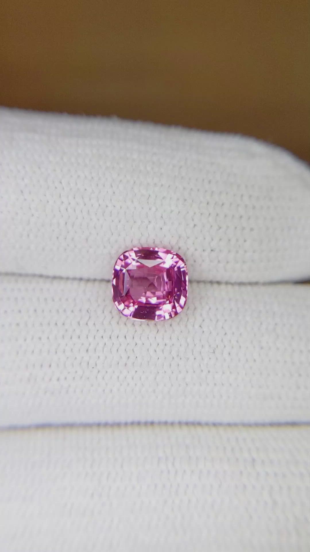 2.03 Ct. Pink Sapphire from Ceylon (Sri Lanka) Size Video