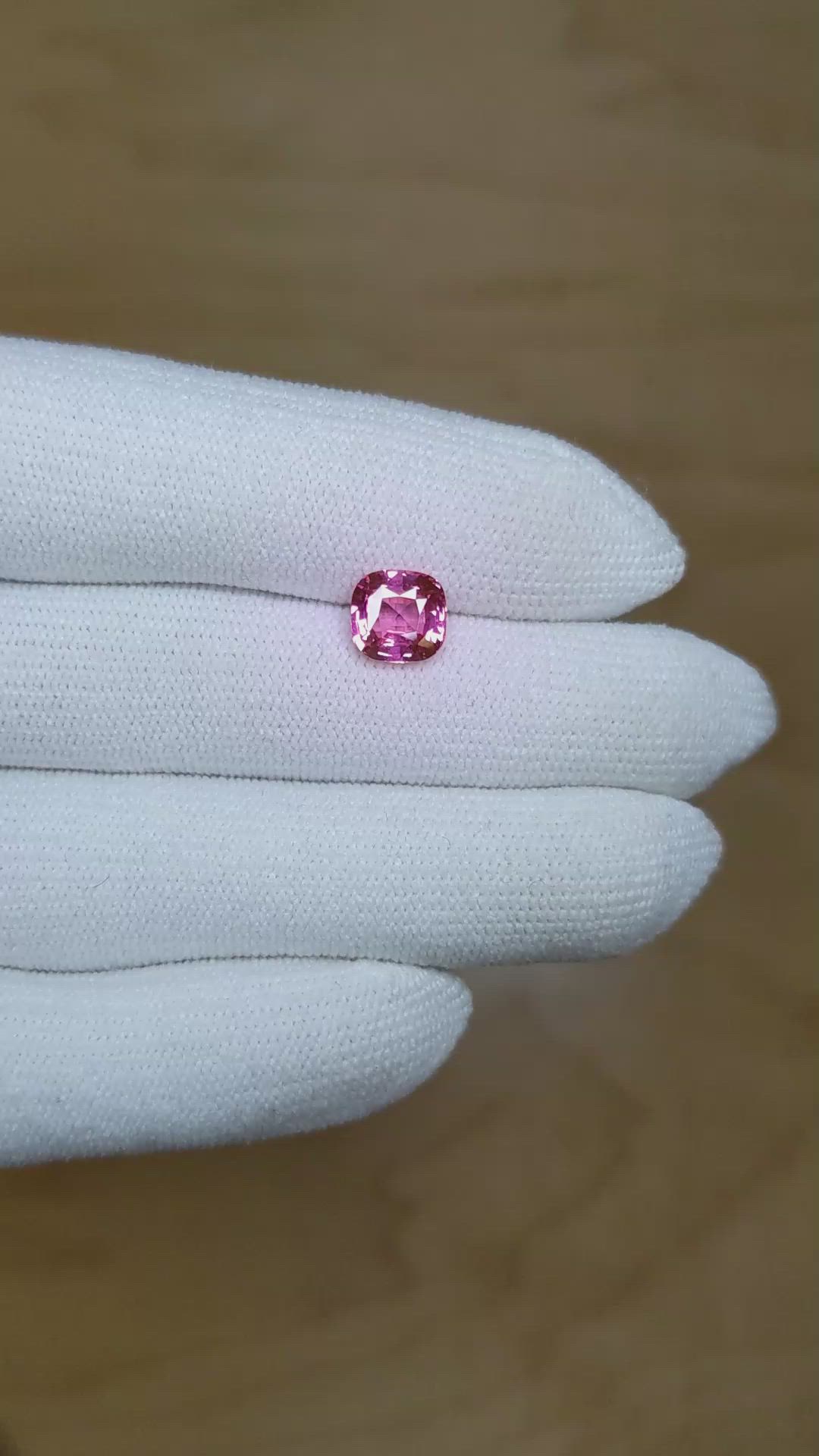 2.03 Ct. Pink Sapphire from Ceylon (Sri Lanka) Size Video