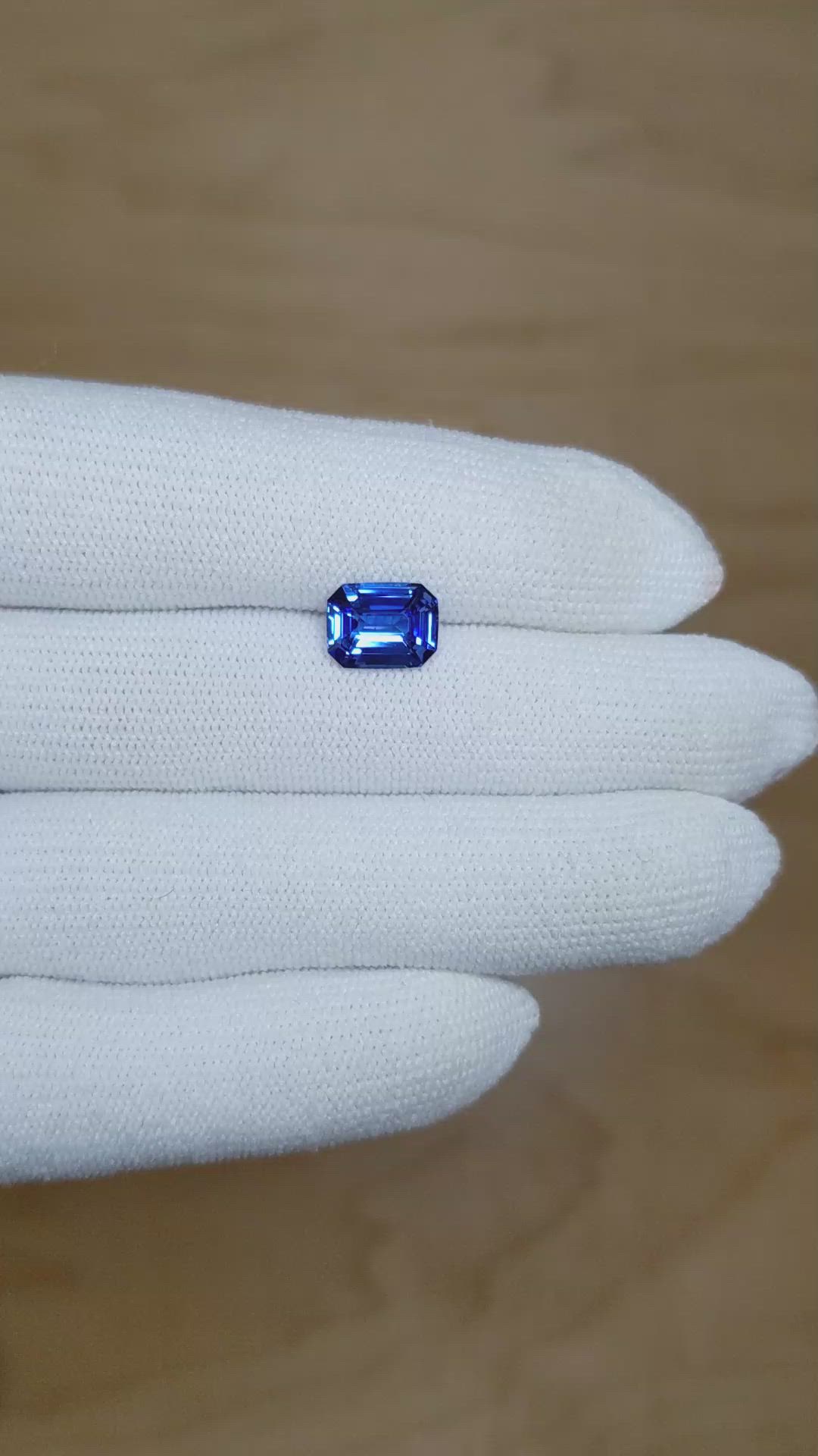 2.44 Ct. Blue Sapphire from Ceylon (Sri Lanka) Size Video