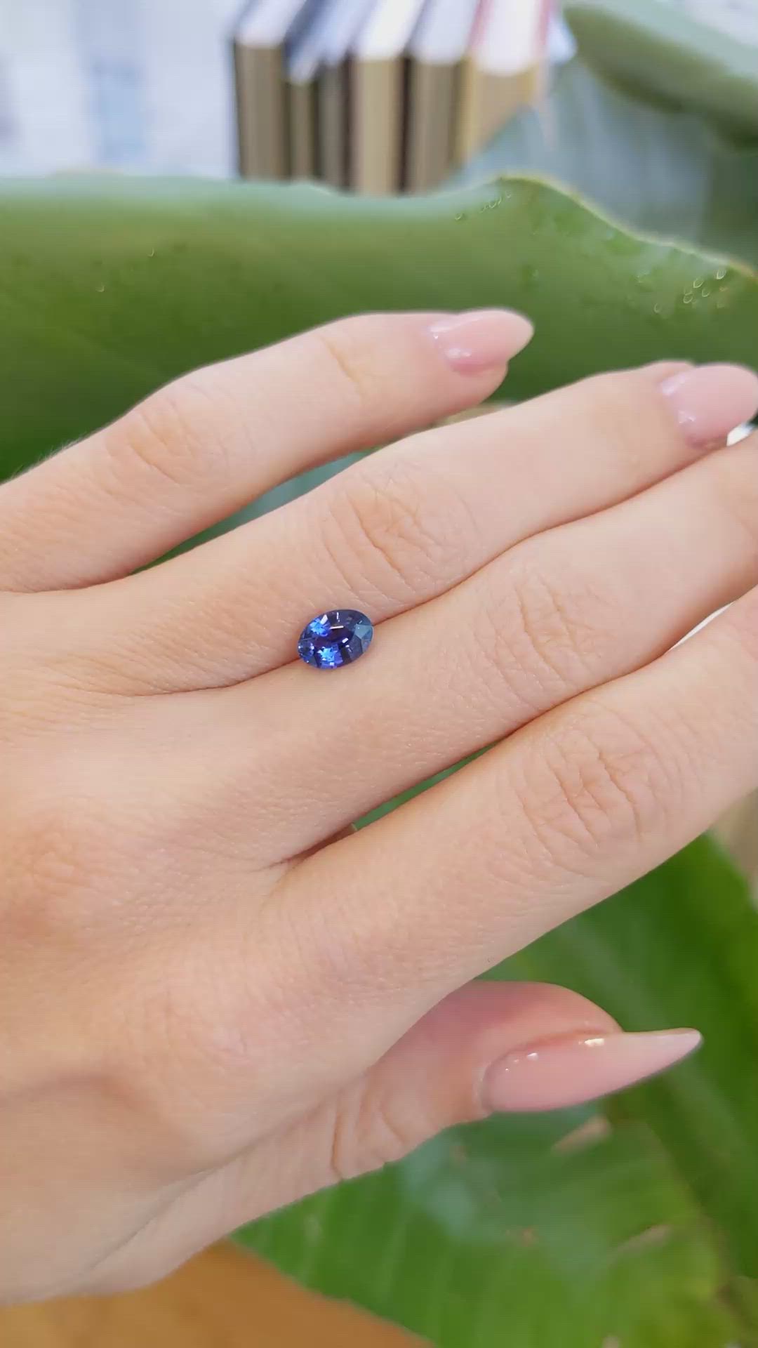 0.94 Ct. Blue Sapphire from Ceylon (Sri Lanka) Size Video