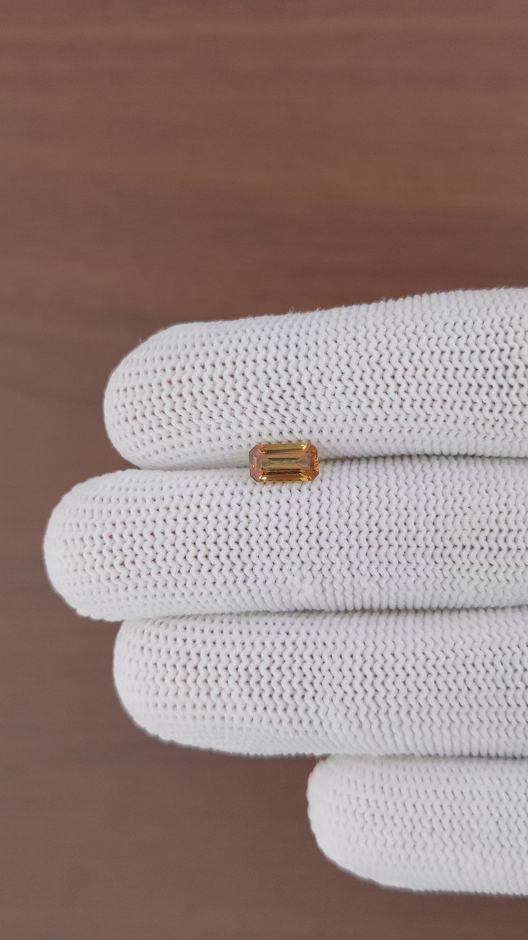 0.98 Ct. Orangish Brown Sapphire from Ceylon (Sri Lanka) Size Video