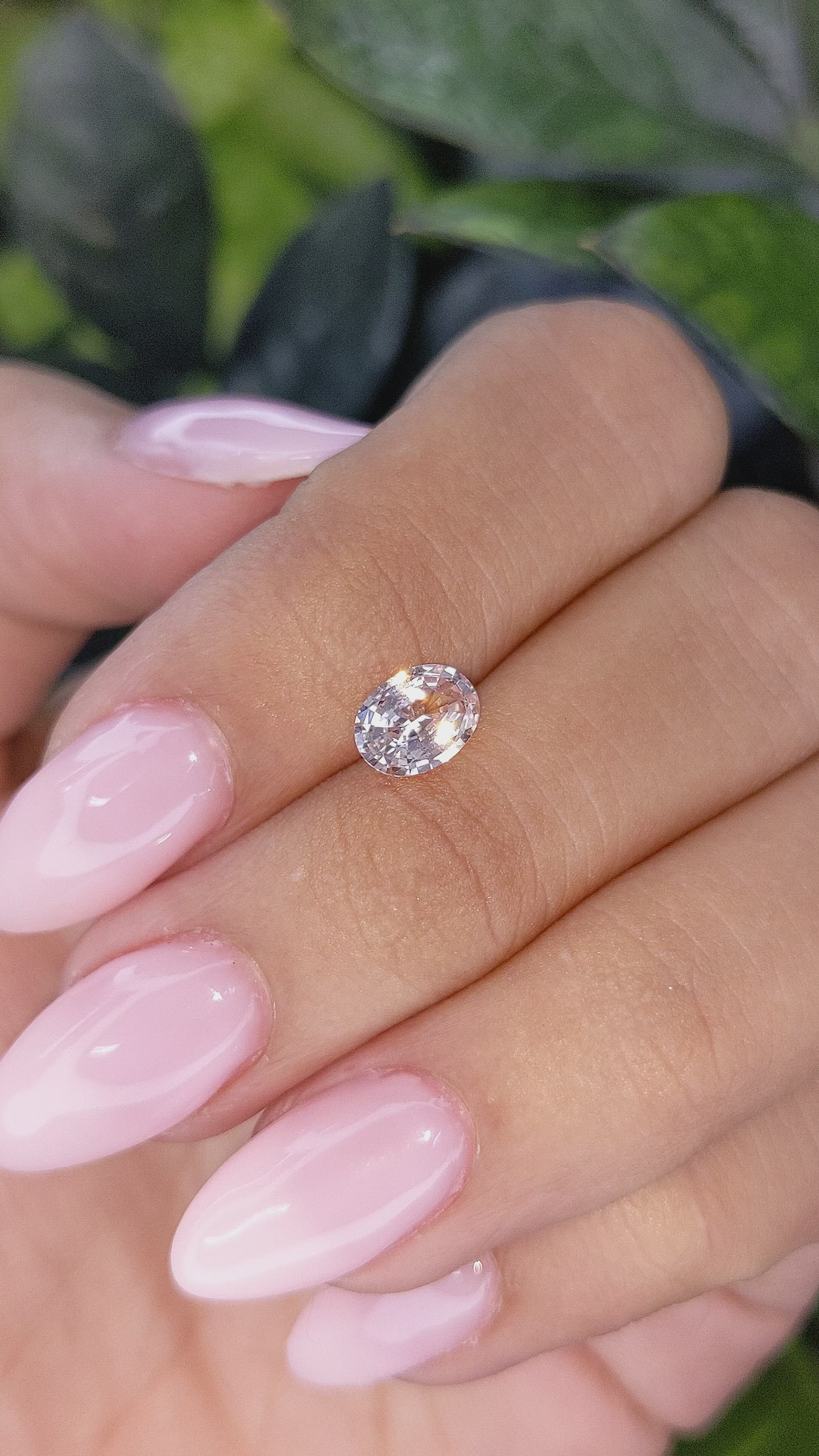 0.99 Ct. Peach Sapphire from Ceylon (Sri Lanka) Size Video
