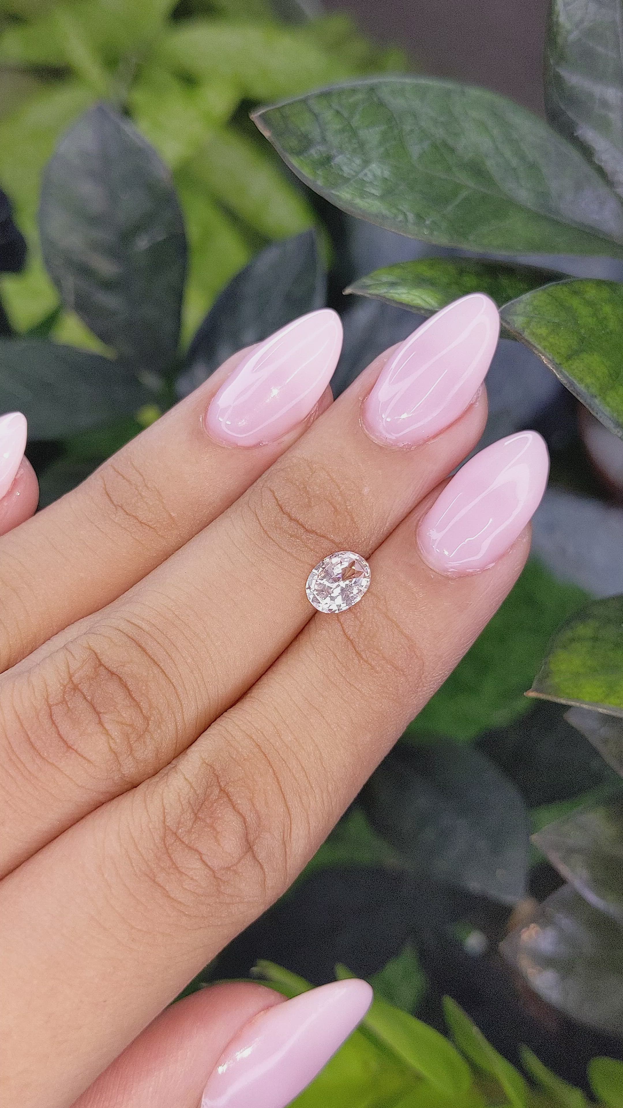 0.99 Ct. Peach Sapphire from Ceylon (Sri Lanka) Size Video
