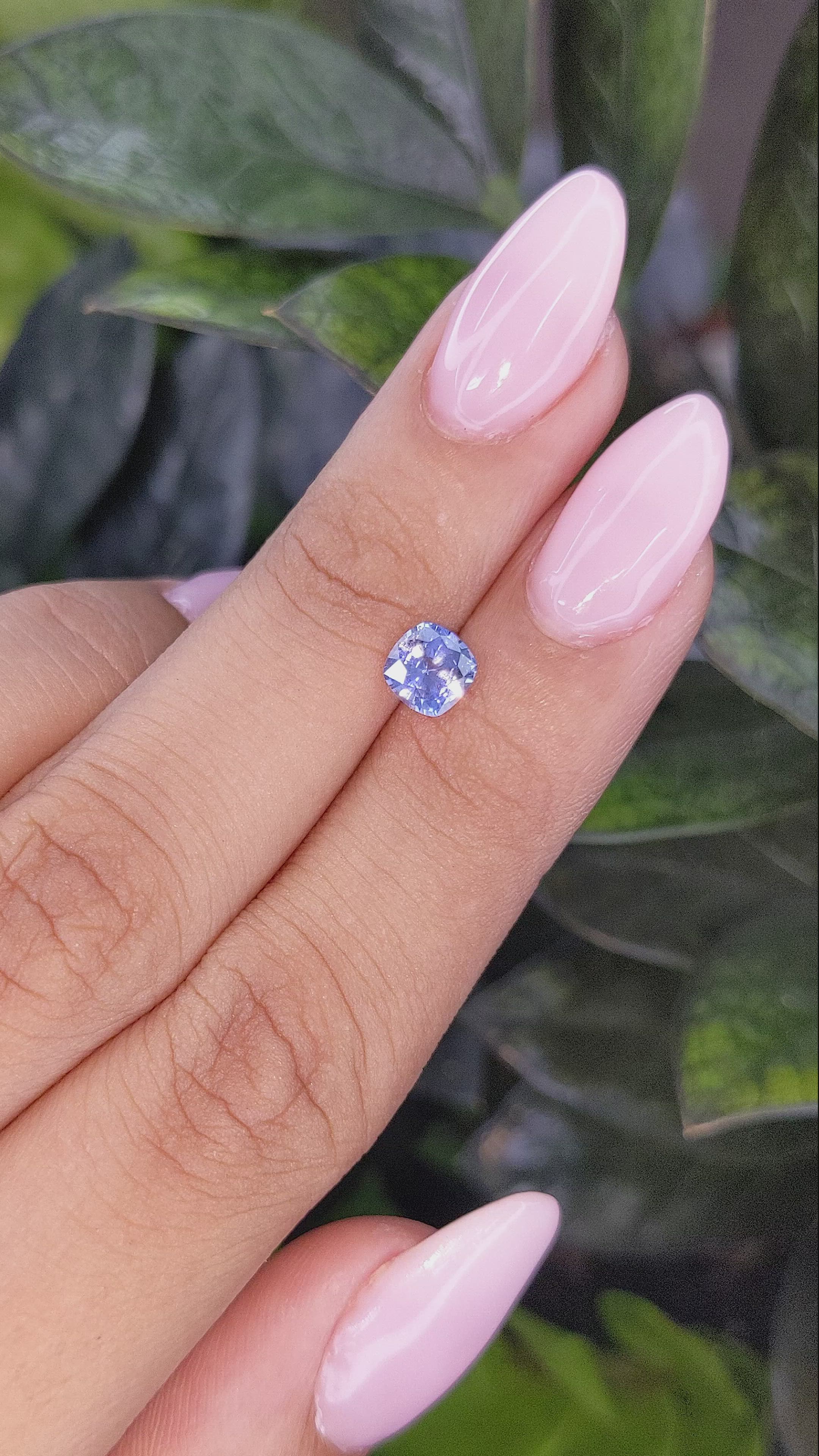 0.82 Ct. Blue Sapphire from Ceylon (Sri Lanka) Size Video