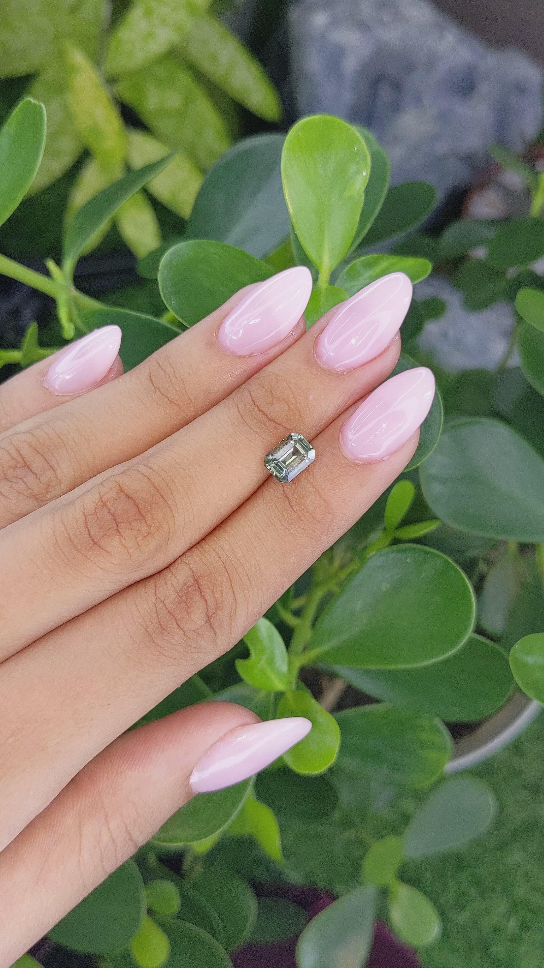 1.60 Ct. Yellowish Green Sapphire from Madagascar Size Video