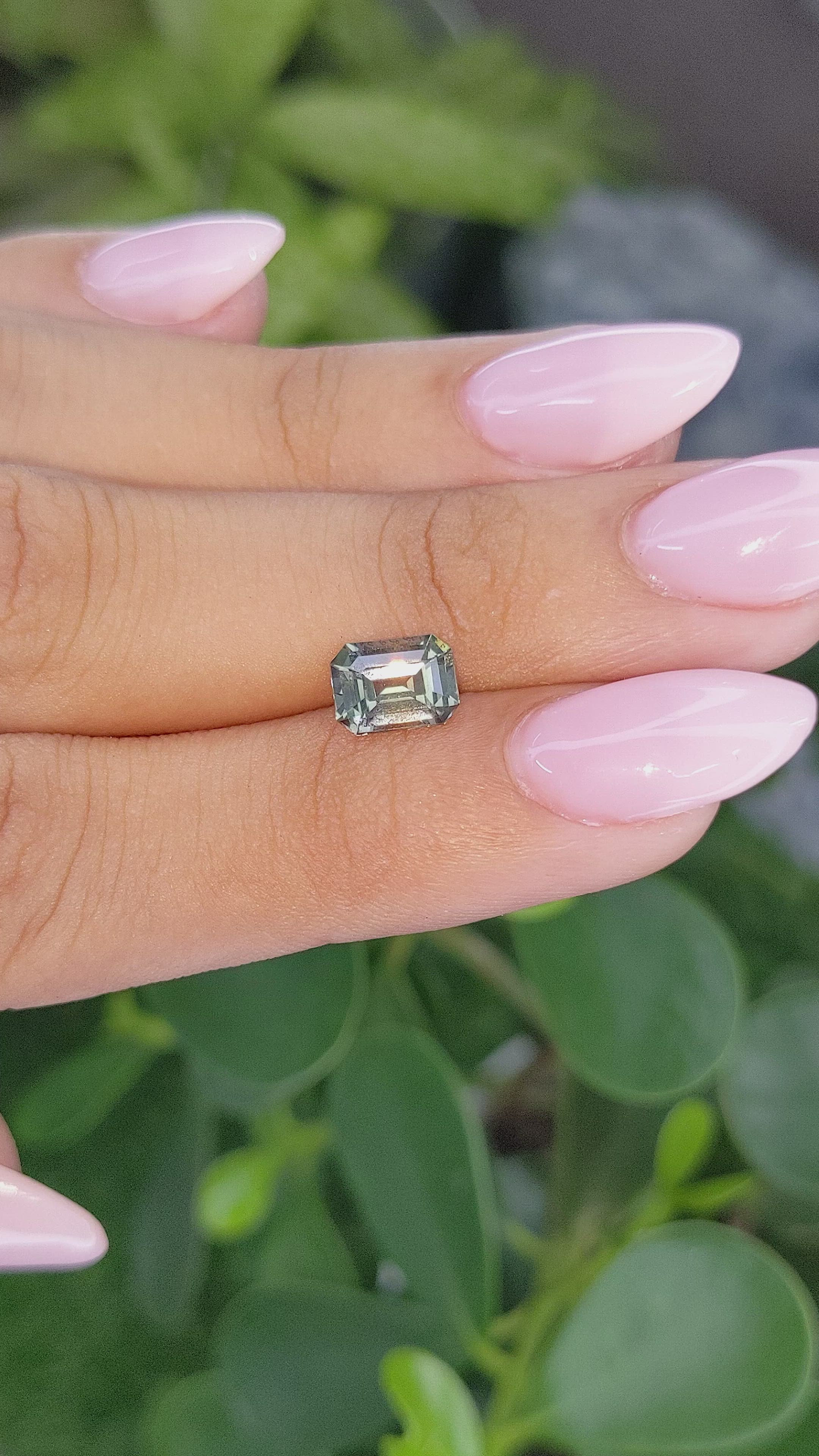 1.60 Ct. Yellowish Green Sapphire from Madagascar Size Video