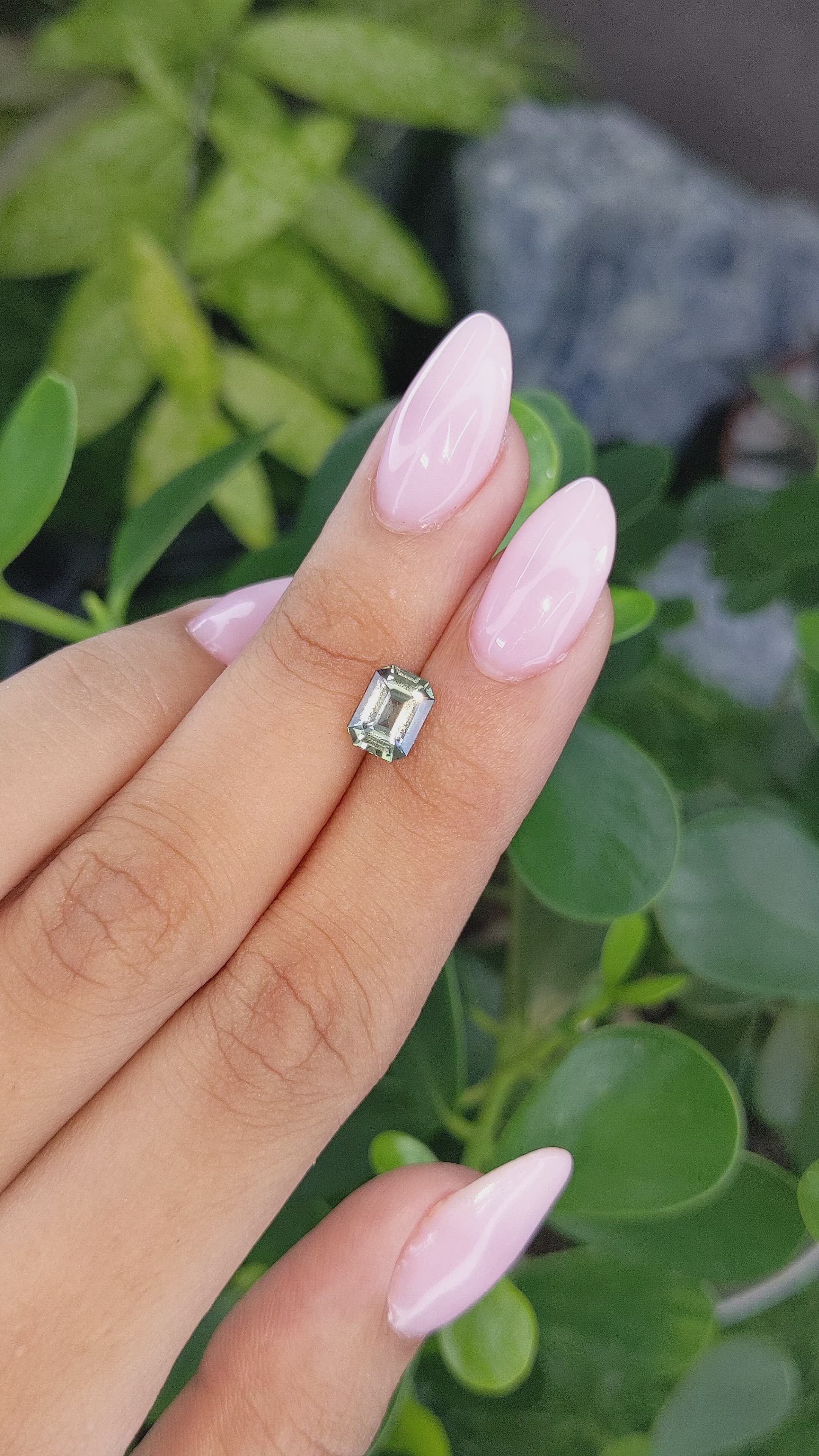 1.60 Ct. Yellowish Green Sapphire from Madagascar Size Video