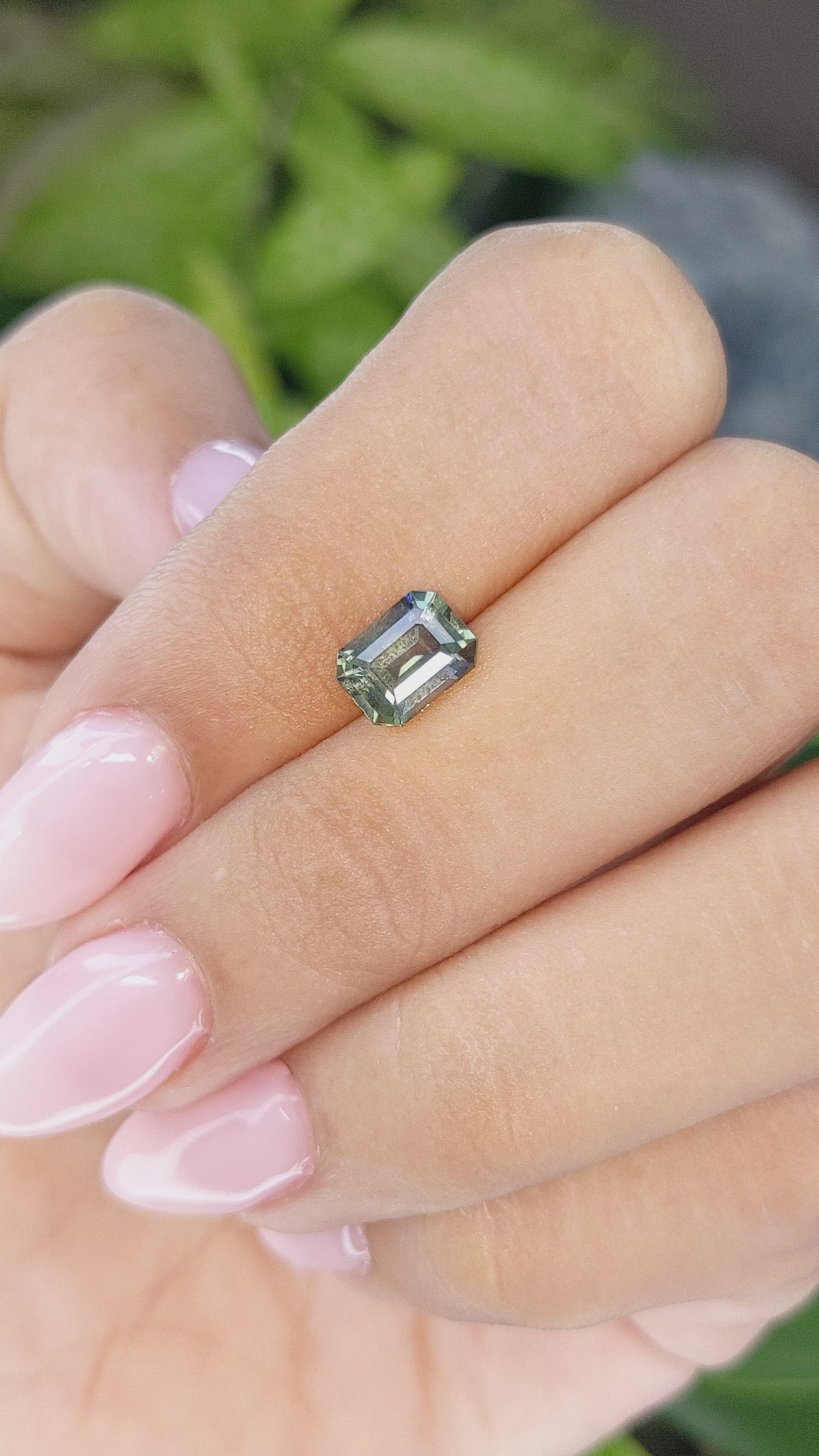 1.60 Ct. Yellowish Green Sapphire from Madagascar Size Video