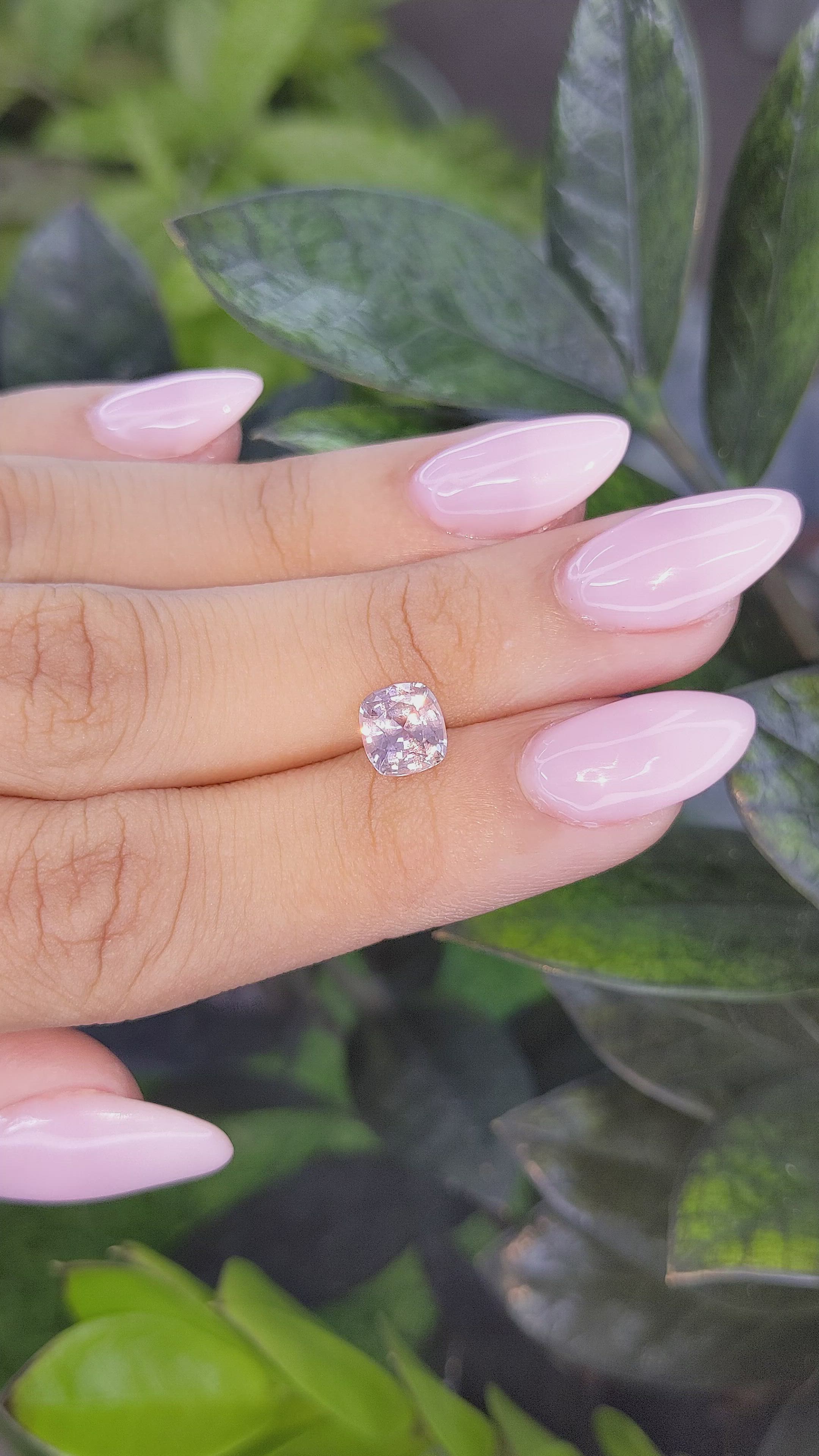 1.81 Ct. Peach Sapphire from Ceylon (Sri Lanka) Size Video