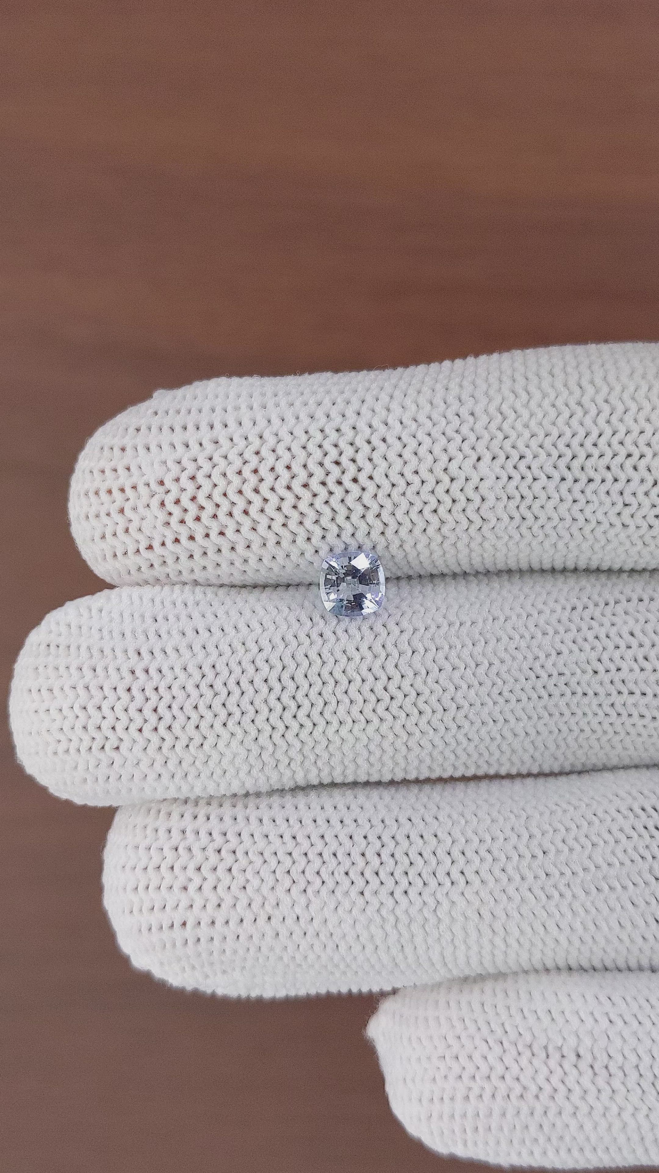0.73 Ct. Blue Sapphire from Ceylon (Sri Lanka) Size Video