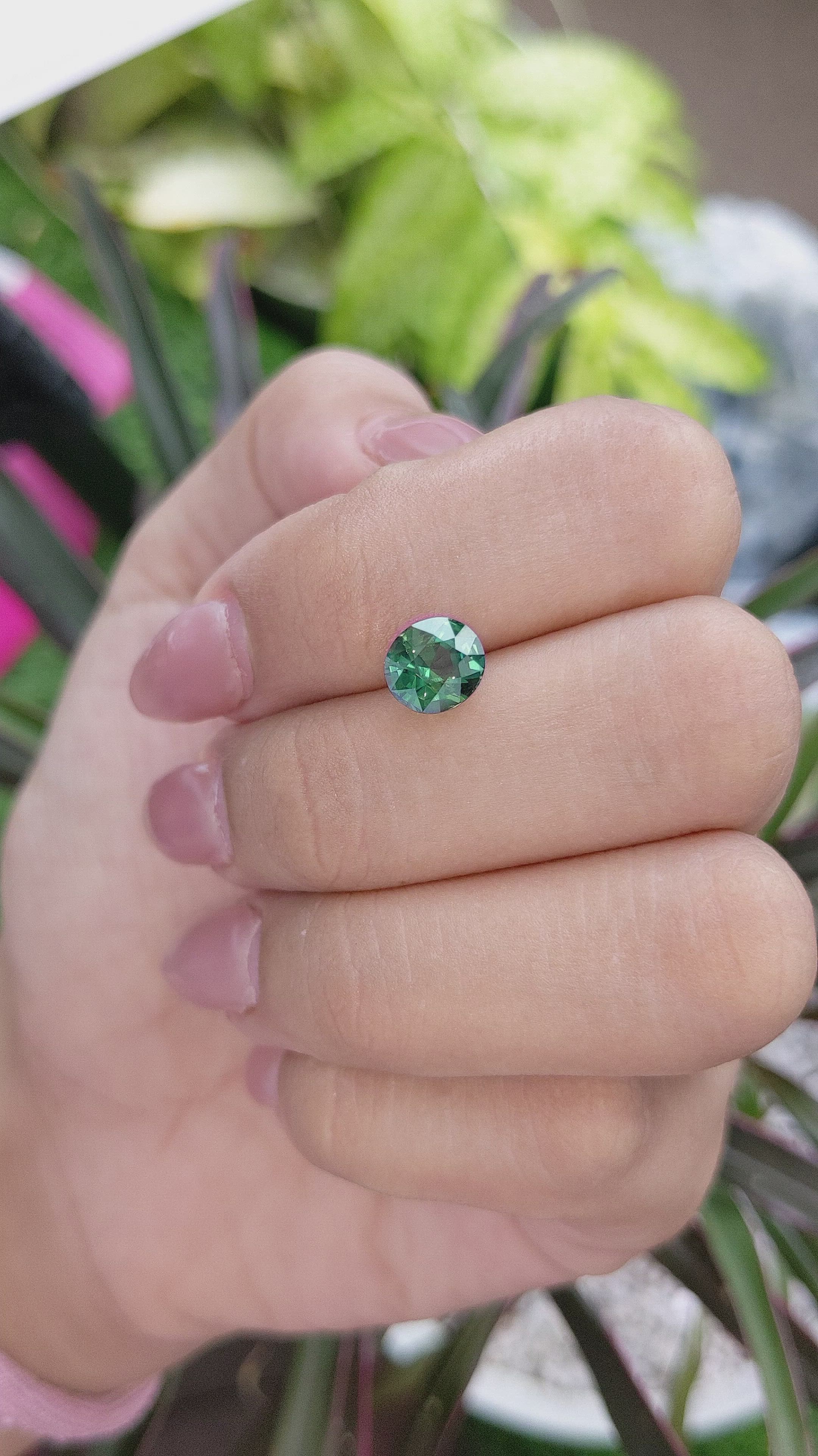 2.03 Ct. Green Sapphire from Madagascar Size Video