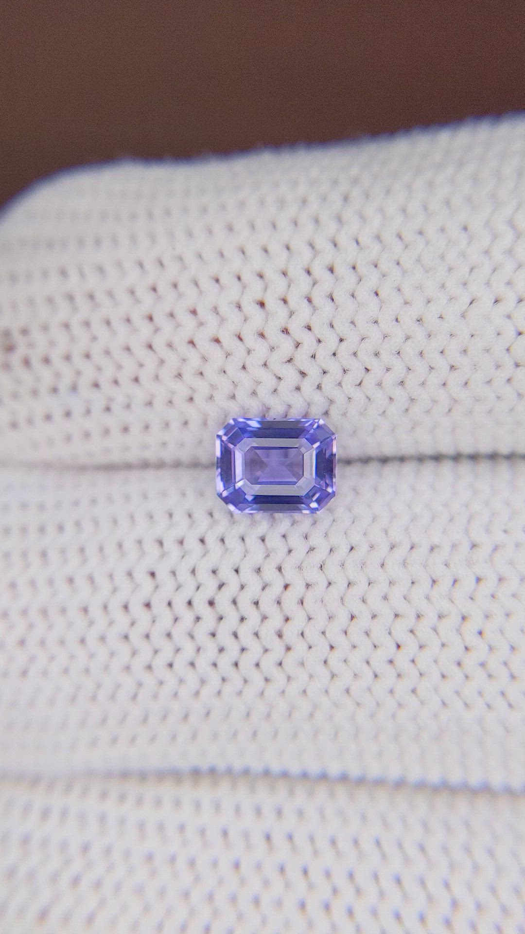 1.06 Ct. Violet Sapphire from Ceylon (Sri Lanka) Size Video