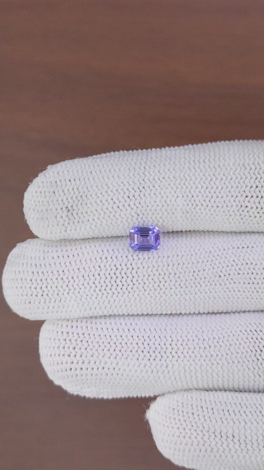 1.06 Ct. Violet Sapphire from Ceylon (Sri Lanka) Size Video
