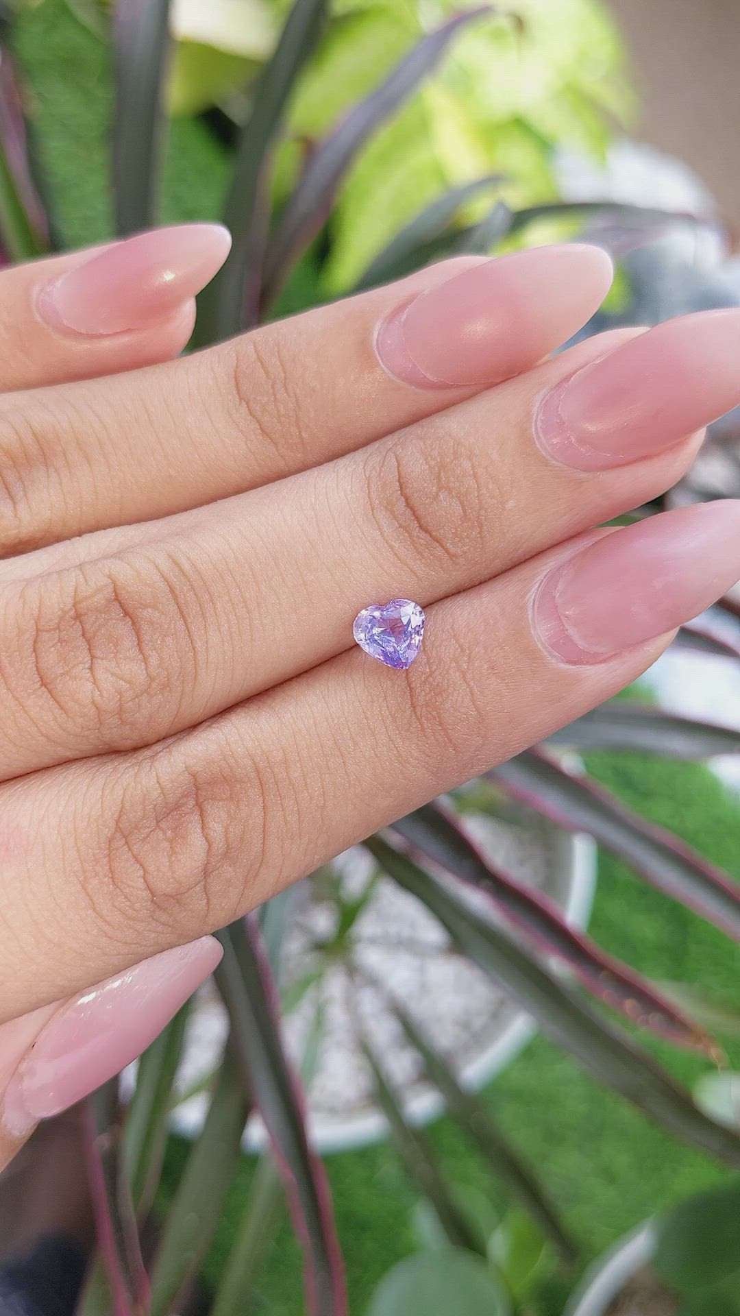 1.01 Ct. Violet Sapphire from Madagascar Size Video
