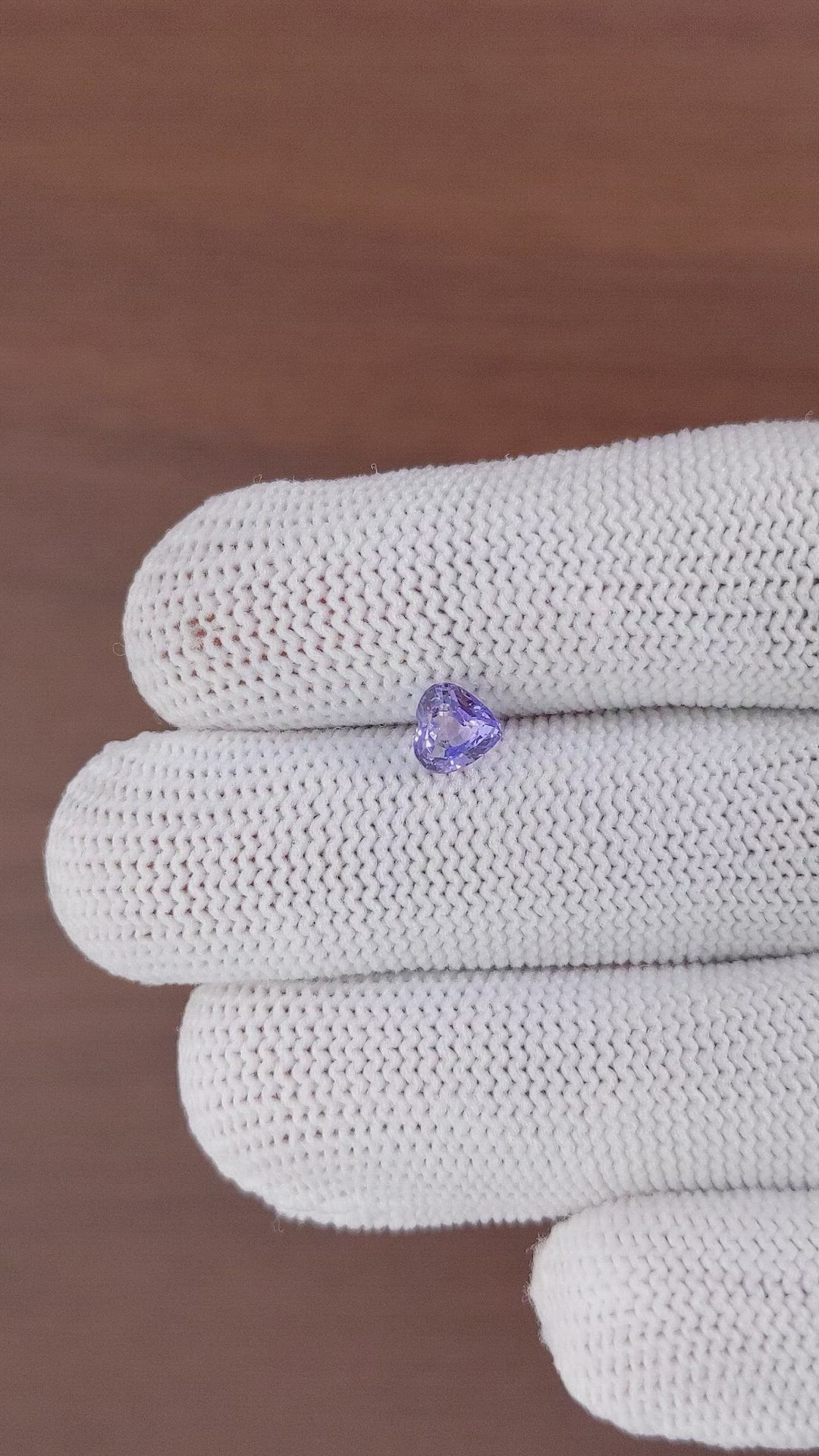1.01 Ct. Violet Sapphire from Madagascar Size Video