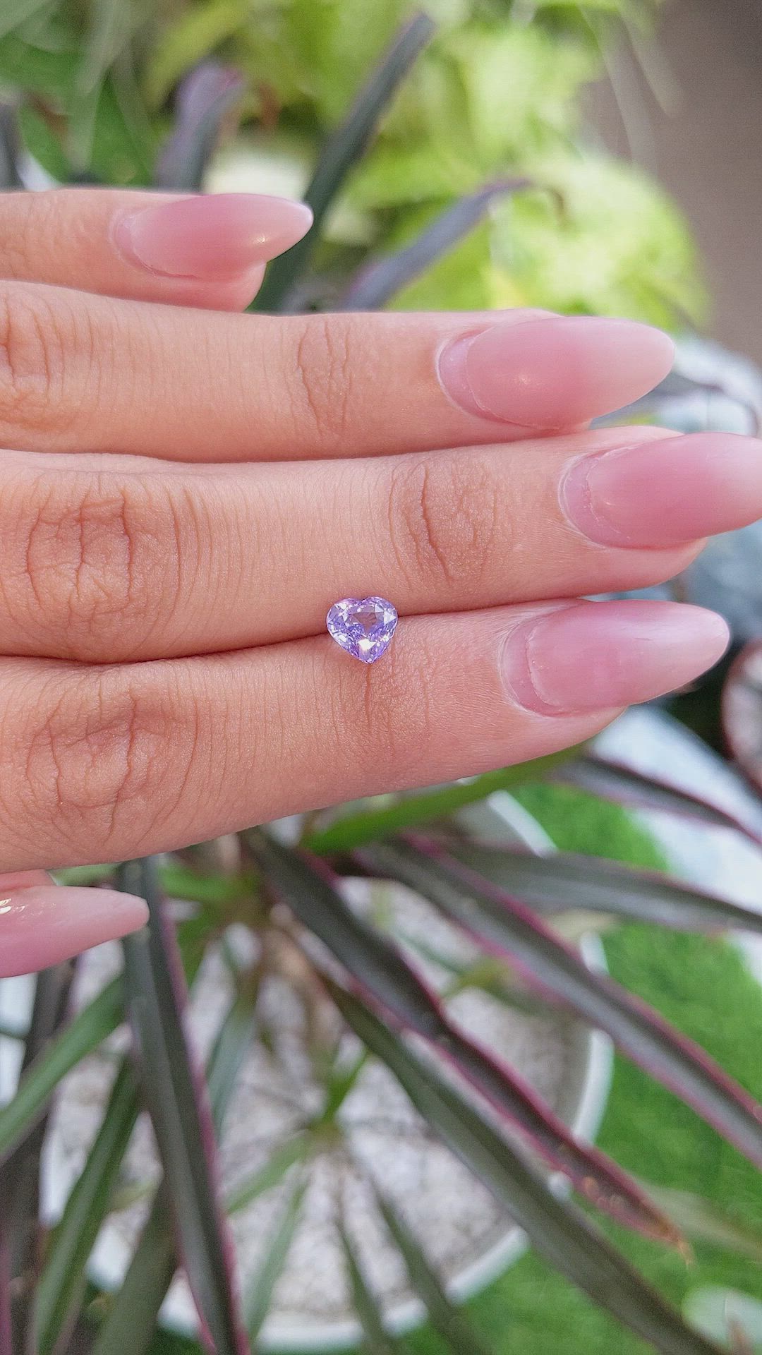 1.01 Ct. Violet Sapphire from Madagascar Size Video