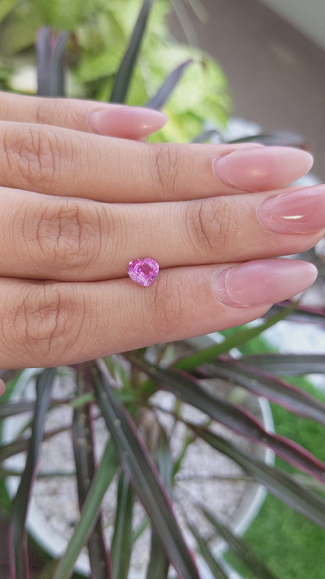1.06 Ct. Pink Sapphire from Madagascar Size Video