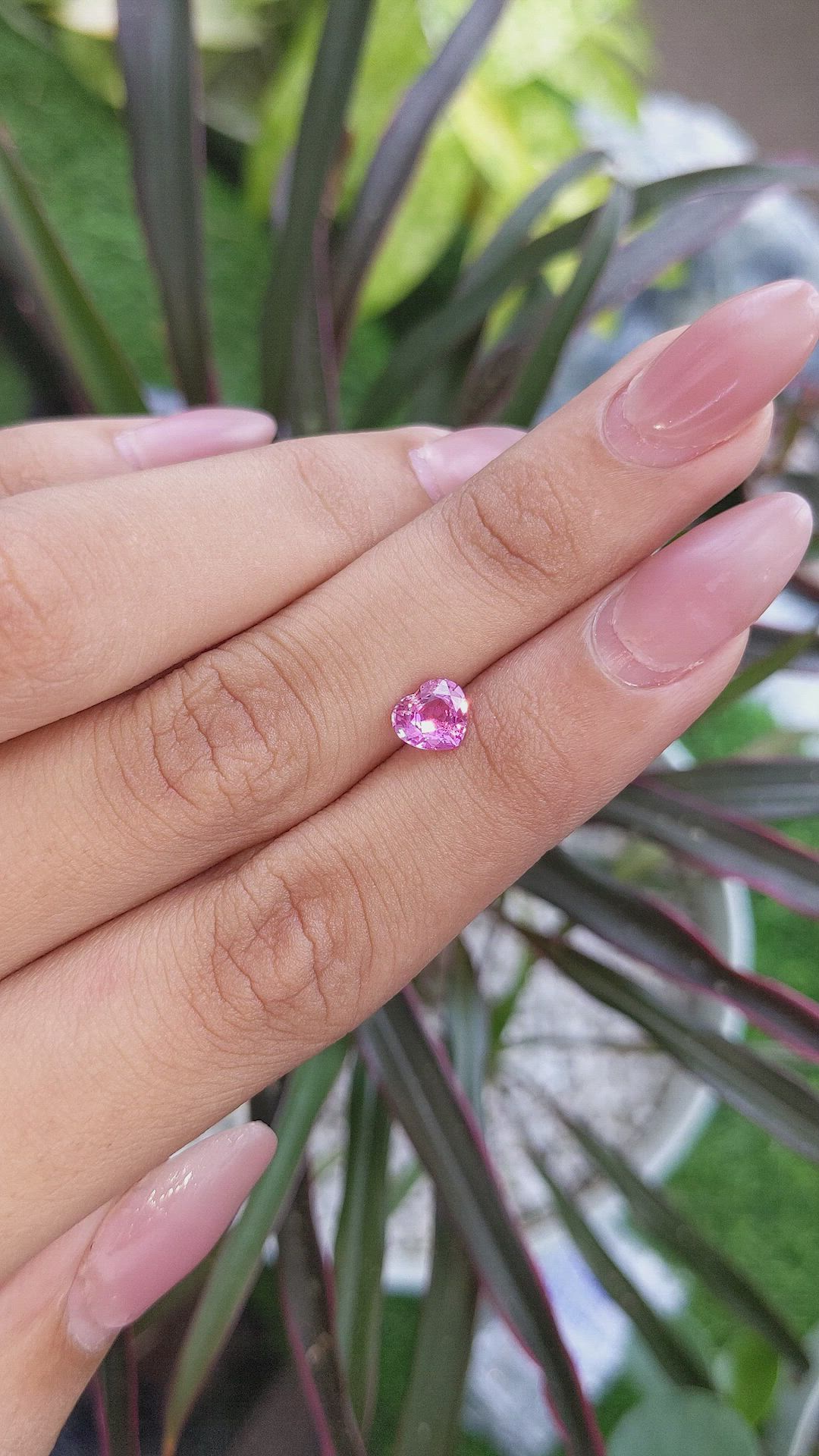 1.06 Ct. Pink Sapphire from Madagascar Size Video